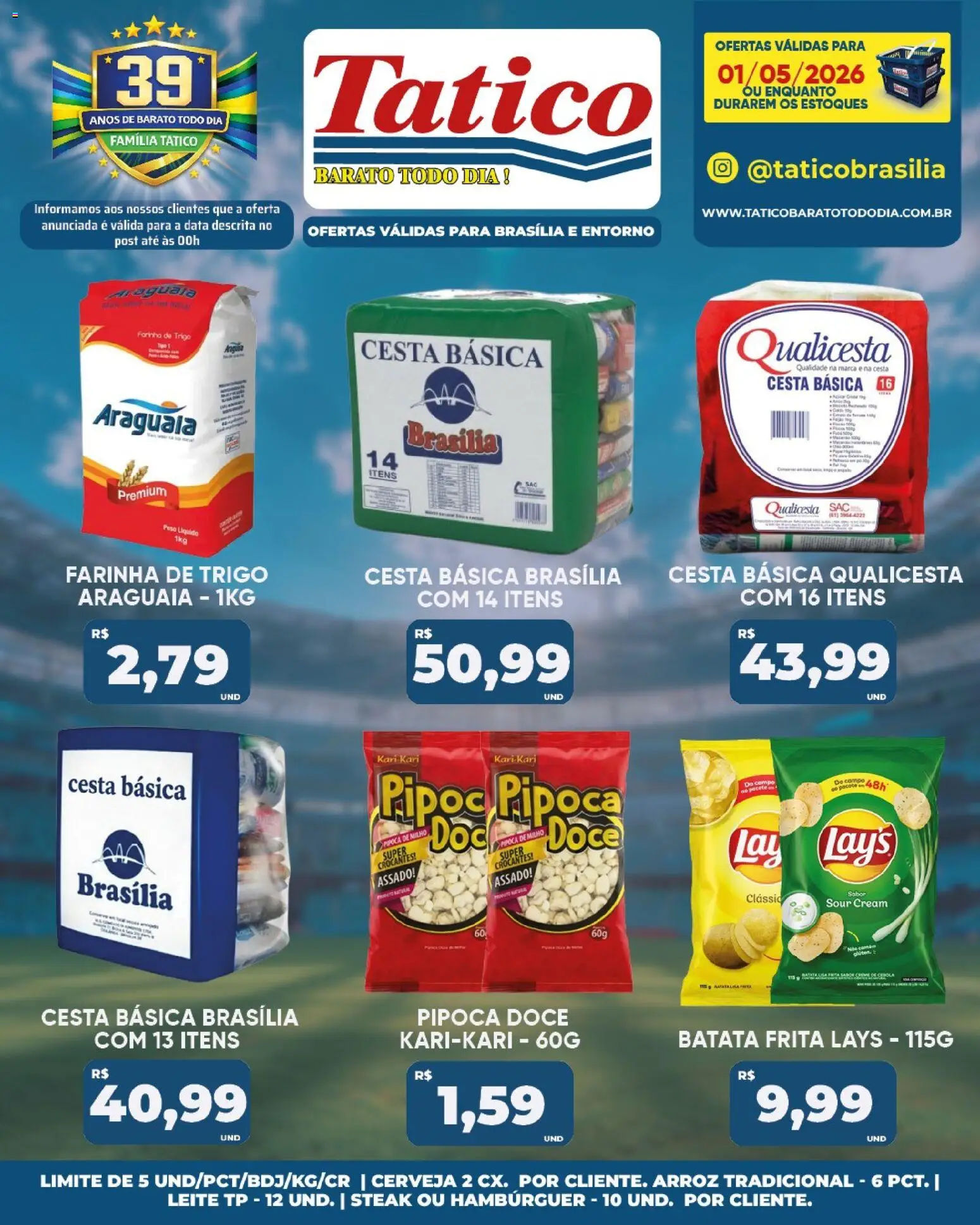 Tatico Folheto - válido de 01.05.2026 | Página: 17 | Produtos: Arroz, Hambúrguer, Batata, Pipoca