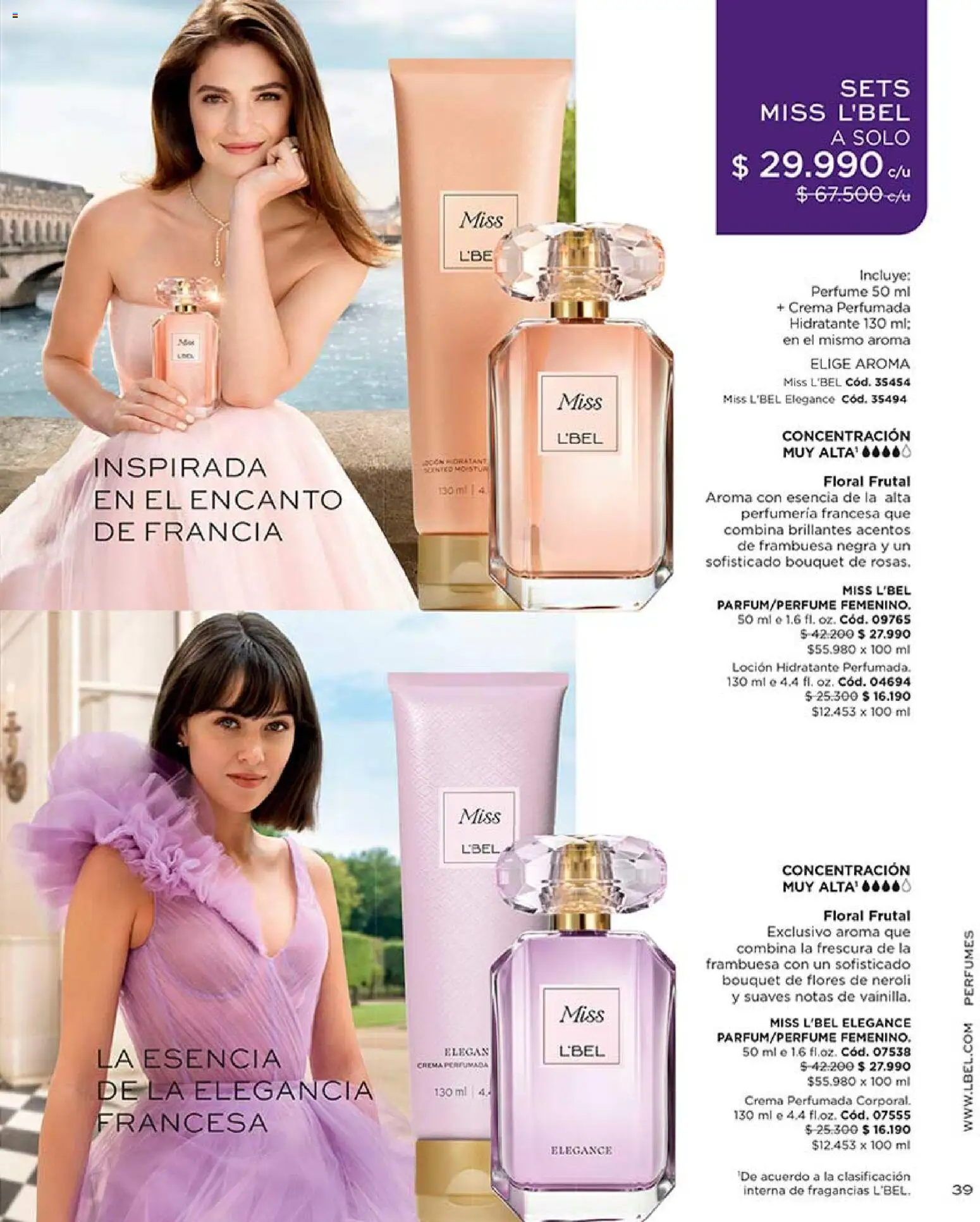 Catálogo L'Bel Campaña 9 │ válido desde el 17.05.2026 | Página: 39 | Productos: Loción, Perfume, Crema