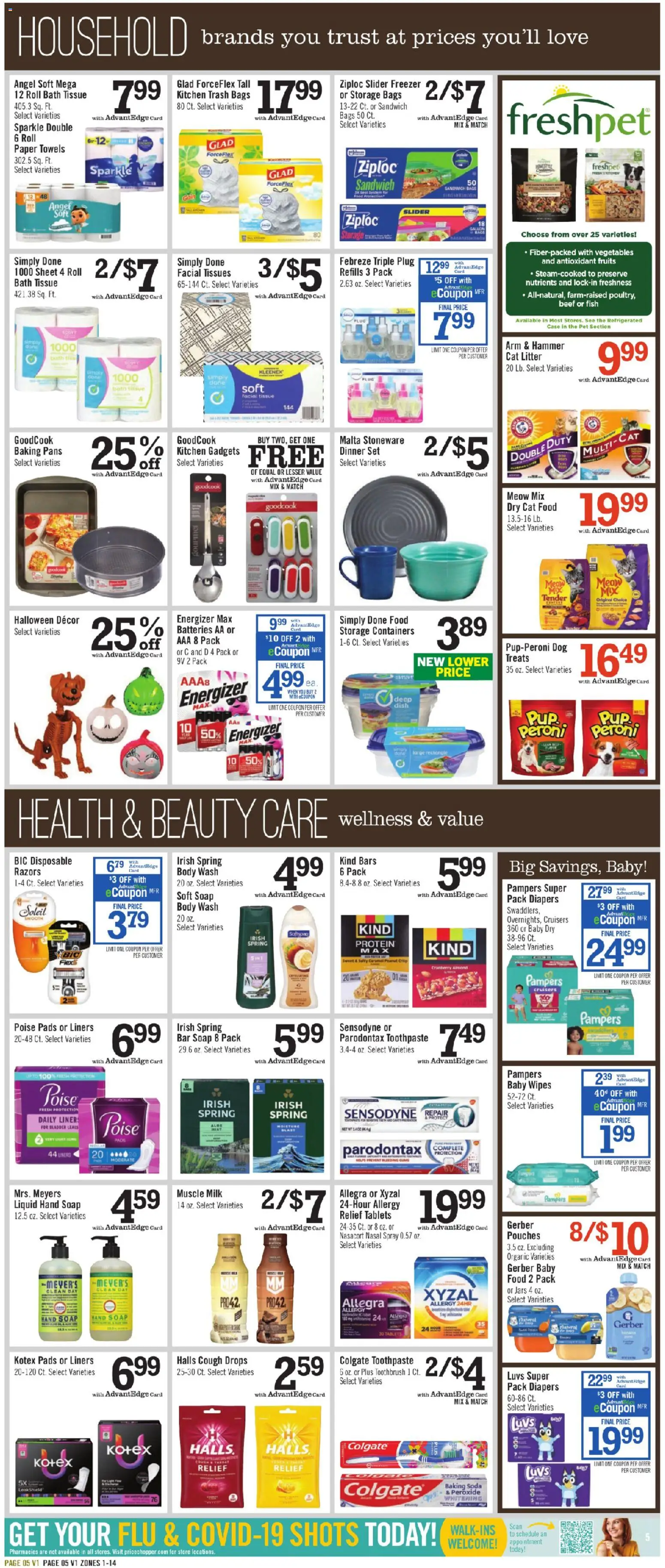 Price Chopper - Weekly Ad - valid from 09/27/2026 | Page: 5 | Products: Cat Litter, Toothbrush, Fish, Beef