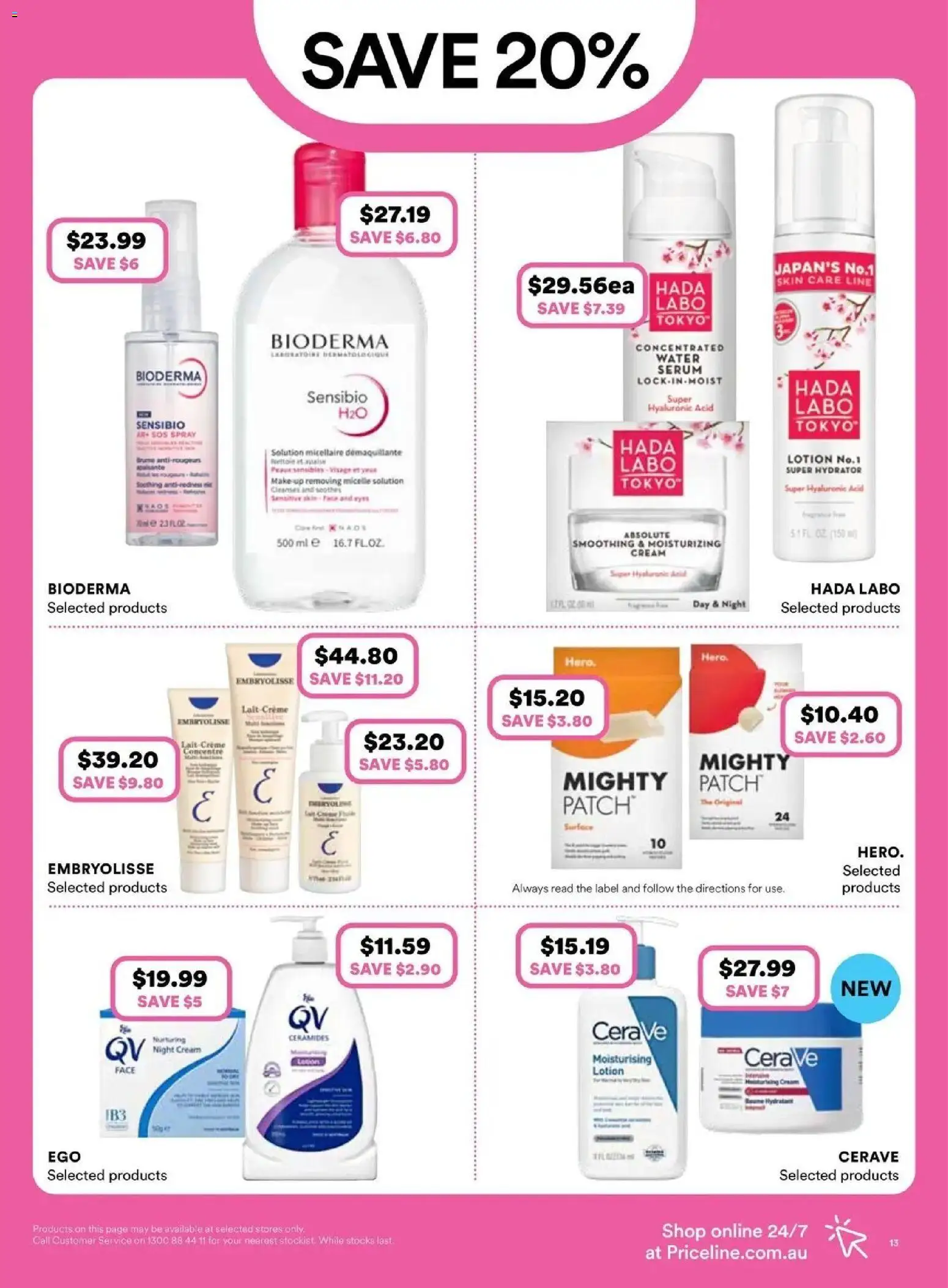 Priceline Pharmacy catalogue - valid from 13/08/2026 | Page: 13 | Products: Lotion, Cream, Water, Night cream