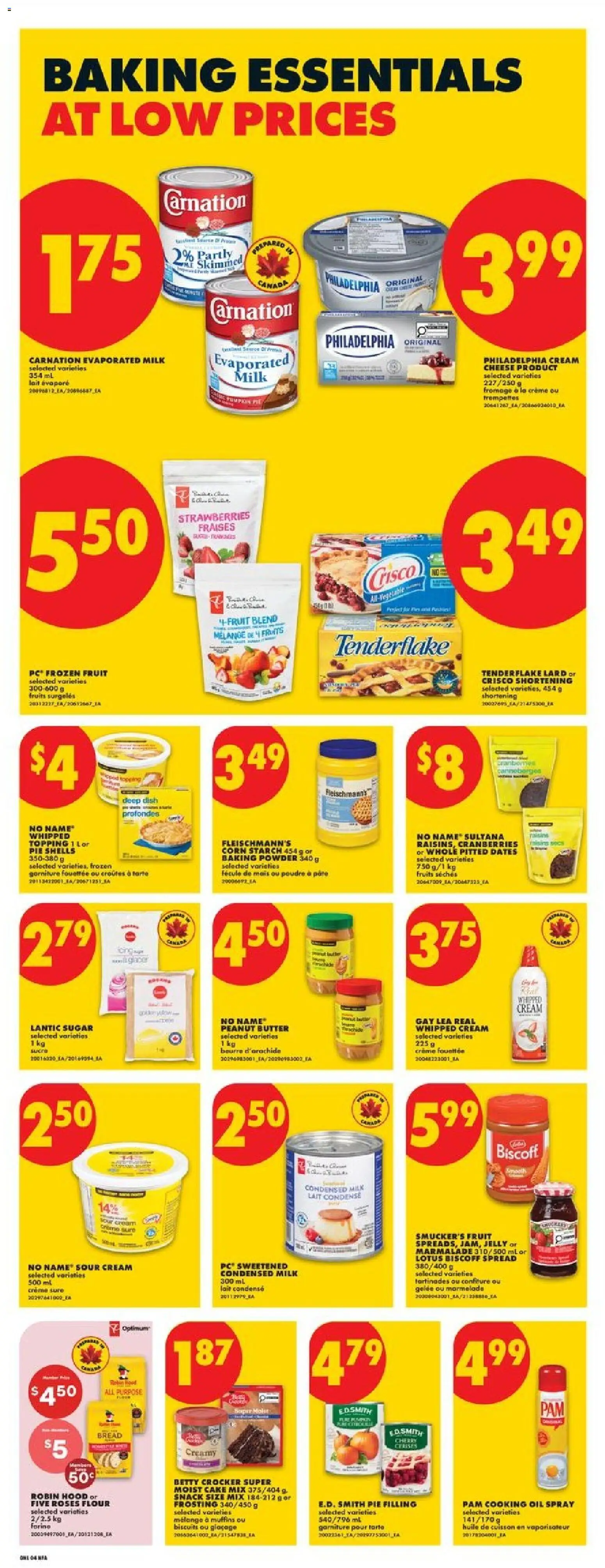 No Frills flyer valid from Oct 1, 2026 | Page: 8 | Products: Sugar, Cooking oil, Corn, Spread