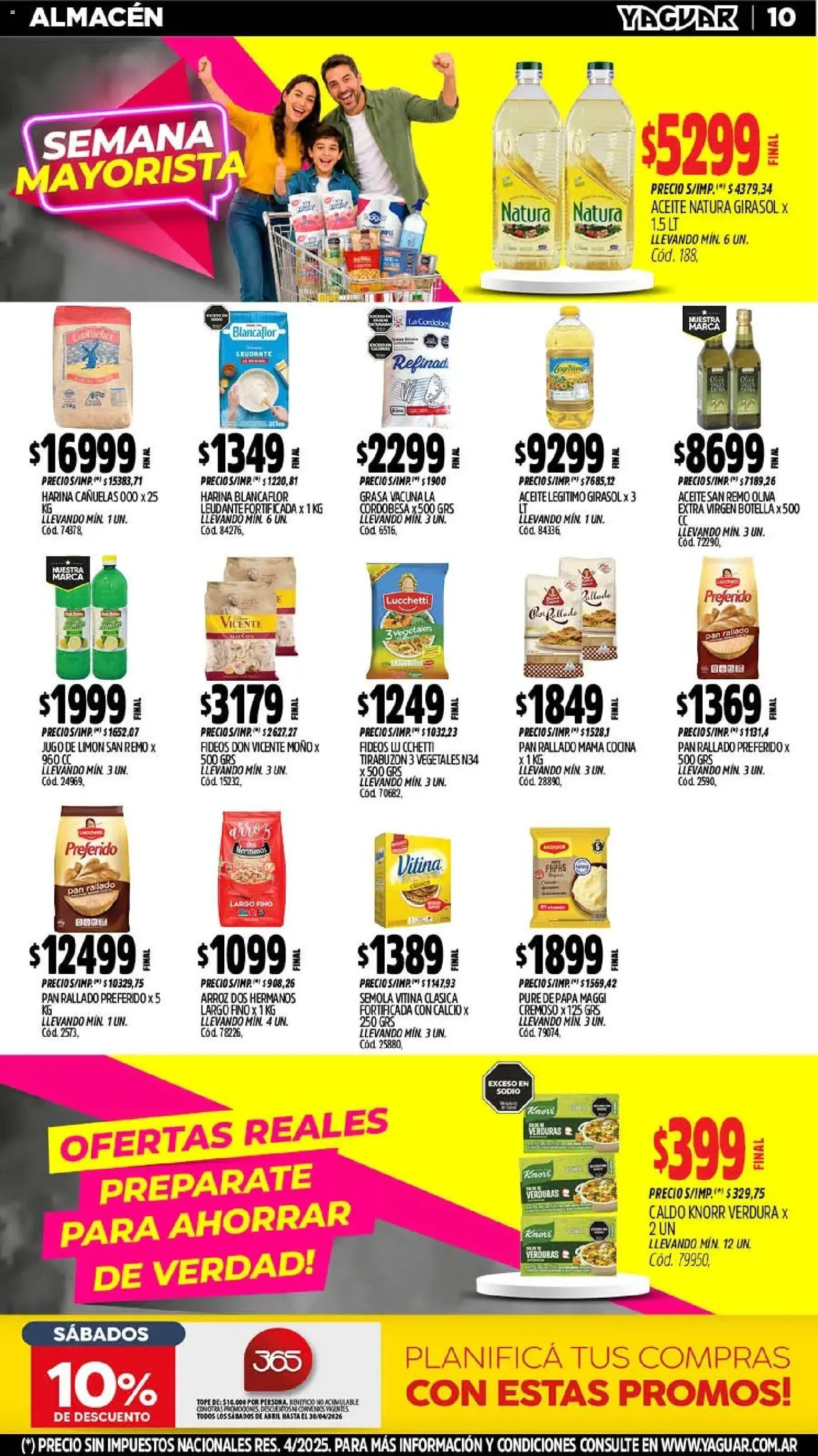 Yaguar - Oferta Semanal General Roca │ válido desde el 18.05.2026 | Página: 10 | Productos: Oliva, Pan, Jugo, Pan rallado
