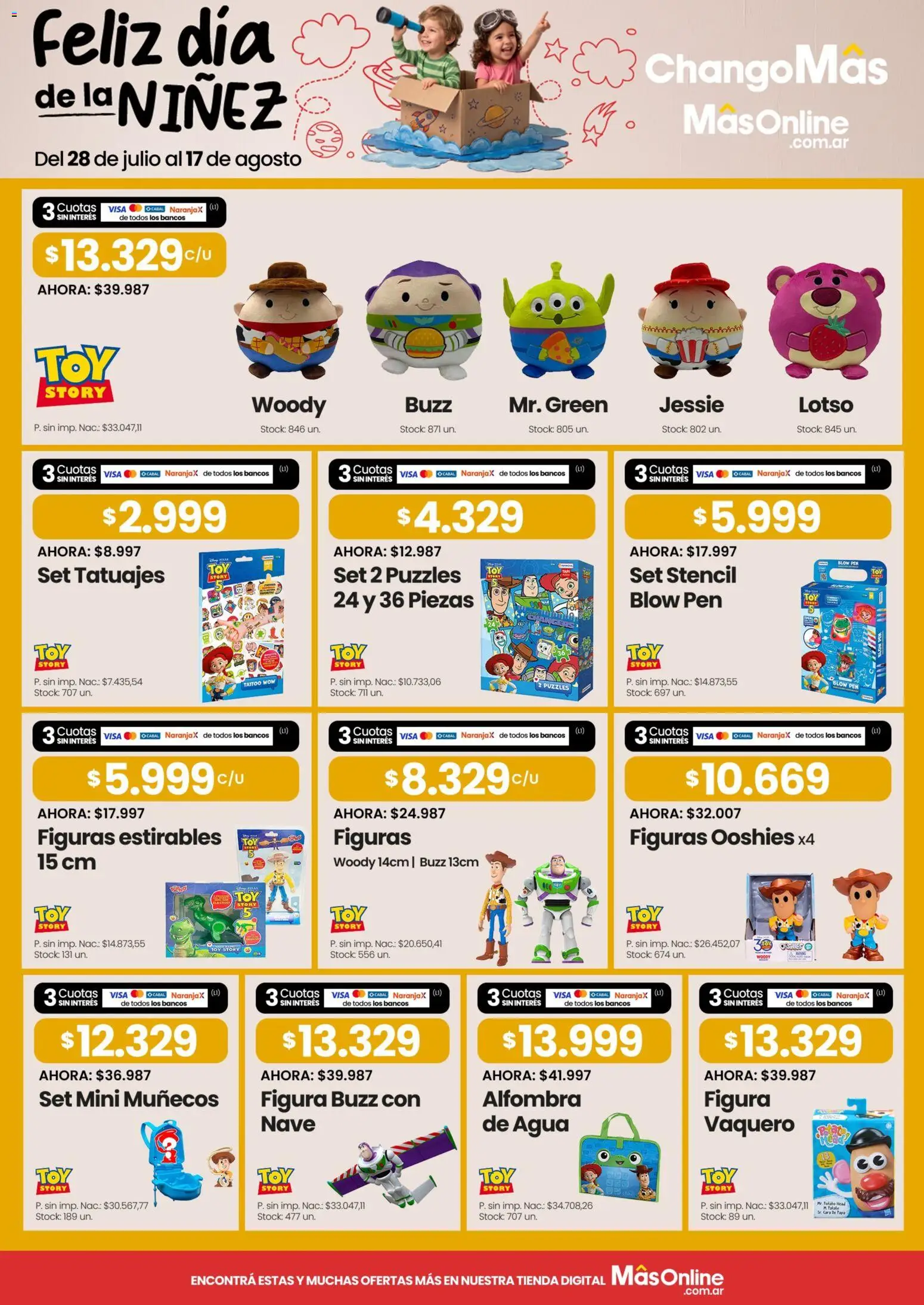 Changomas Feliz dia de la Niňez │ válido desde el 28/07/2026 | Página: 4 | Productos: Alfombra, Agua