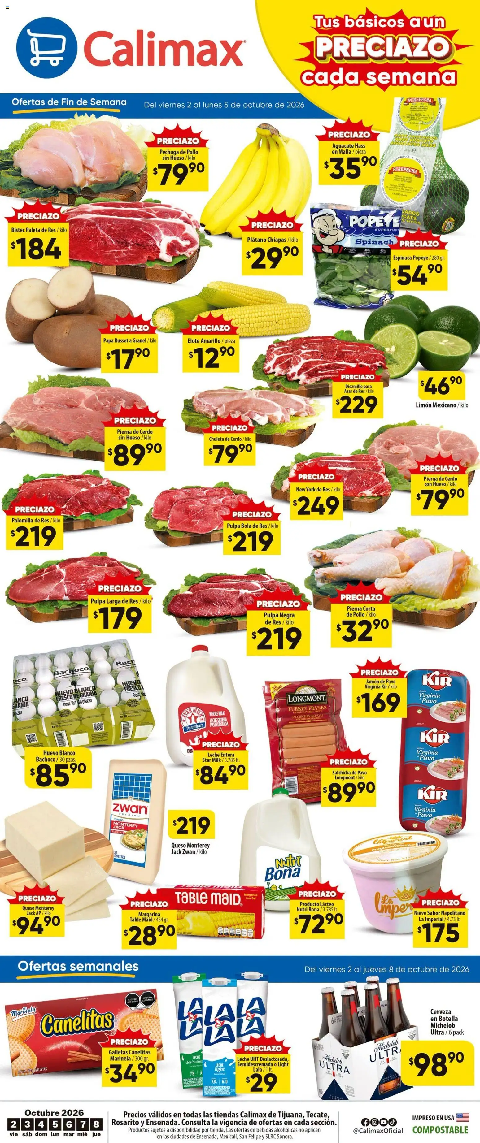 Nuevas ofertas de Calimax válidas en toda la República Mexicana desde el 02/10/2026. ¡Encuentra las mejores ofertas en Calimax folleto! | Página: 1
