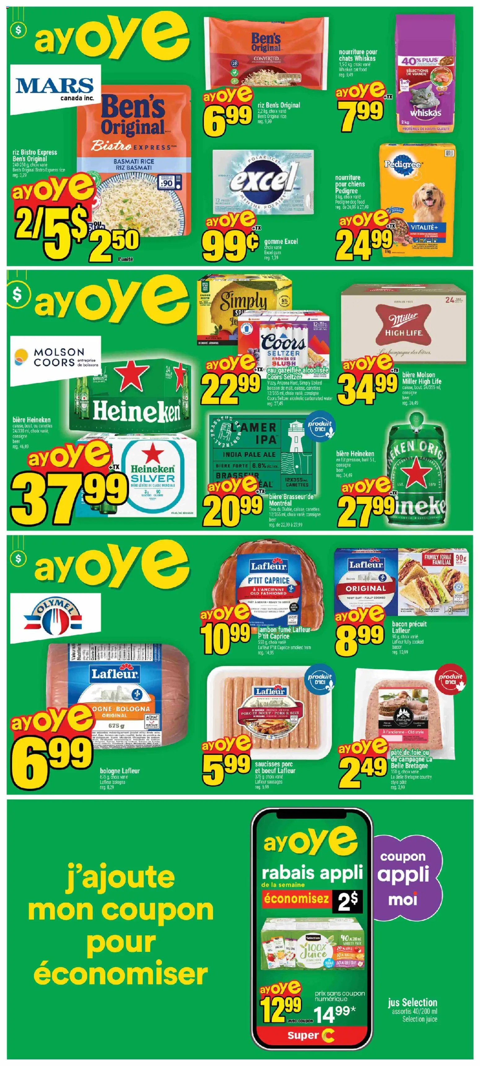 Super C flyer valid from Aug 20, 2026 | Page: 5 | Products: Bacon, Water, Sugar, Basmati rice