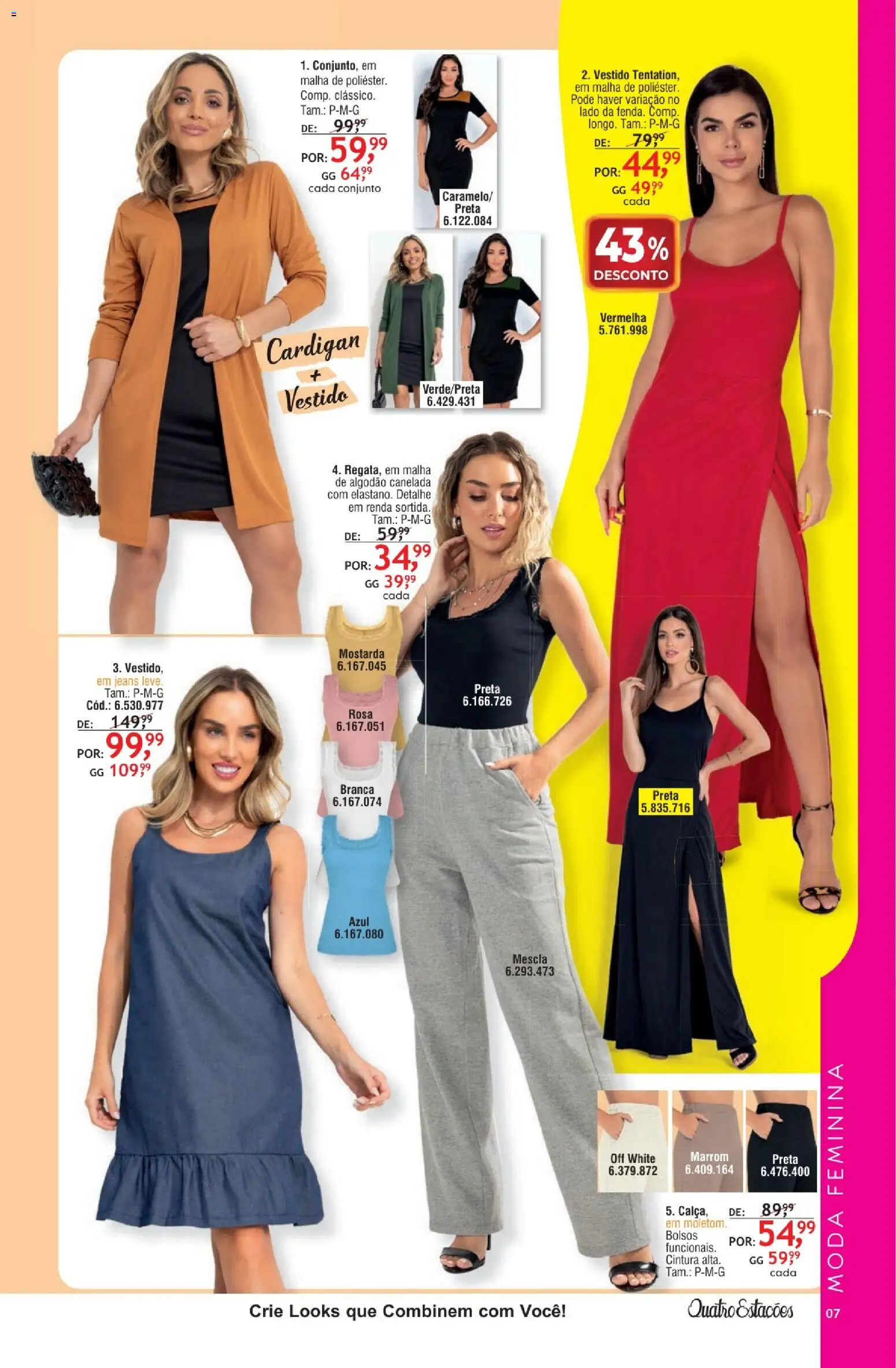 Quatro Estações Folheto - válido de 01.05.2026 | Página: 3 | Produtos: Algodão, Vestido, Jeans