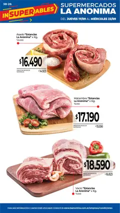 Vista previa La Anonima - Frescos válido desde el 17/09/2026
