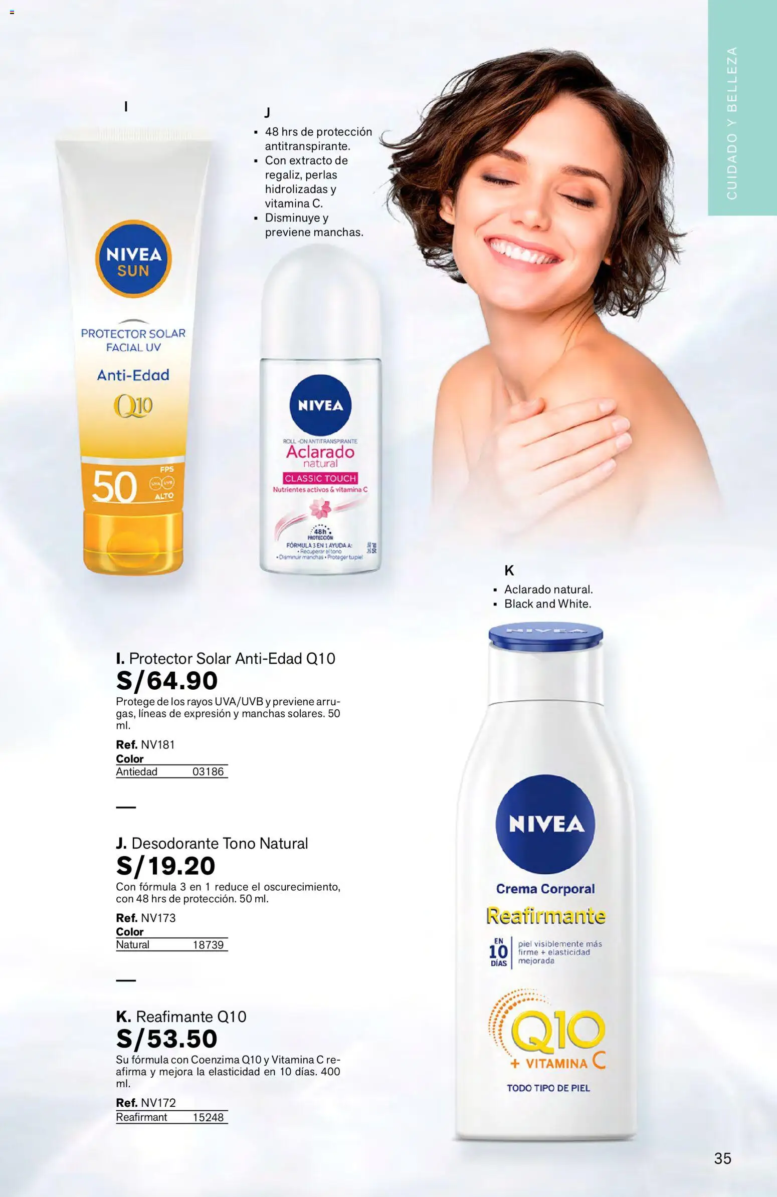 Catálogo Leonisa válido desde 04.06.2026 | Página: 35 | Productos: Protector solar, Desodorante, Antitranspirante, Crema