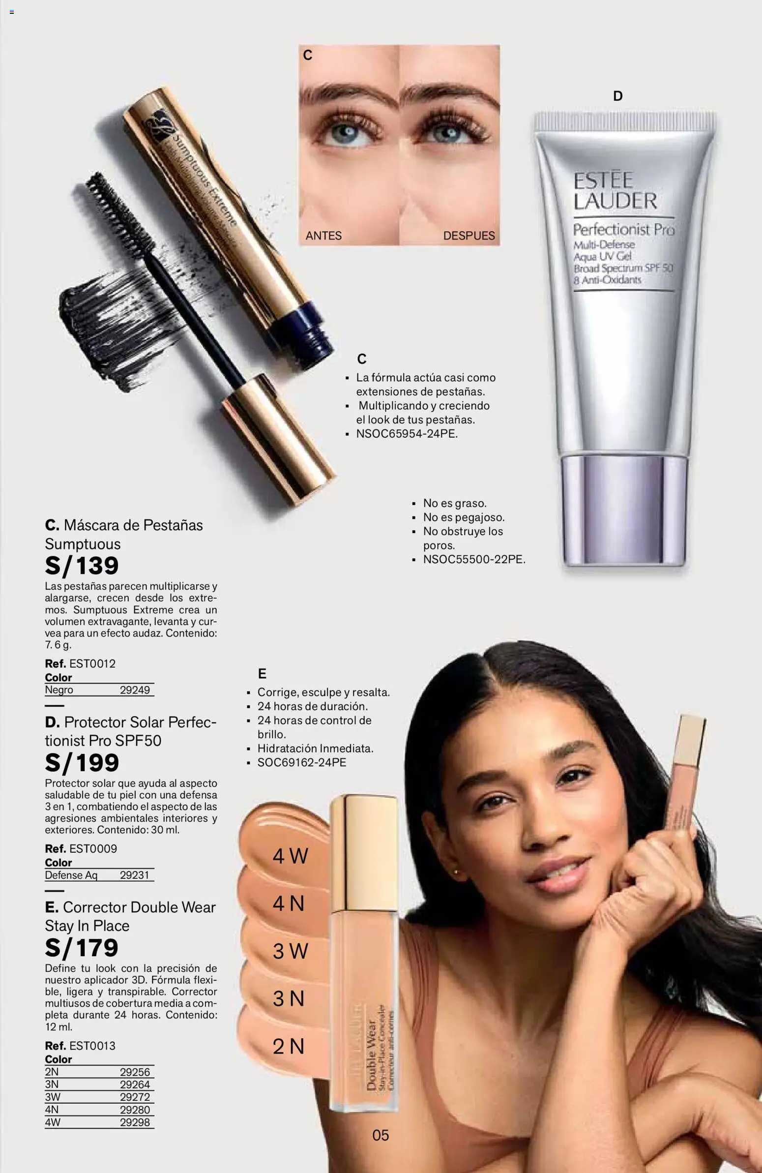 Catálogo Leonisa válido desde 04.06.2026 | Página: 5 | Productos: Máscara, Protector solar, Corrector