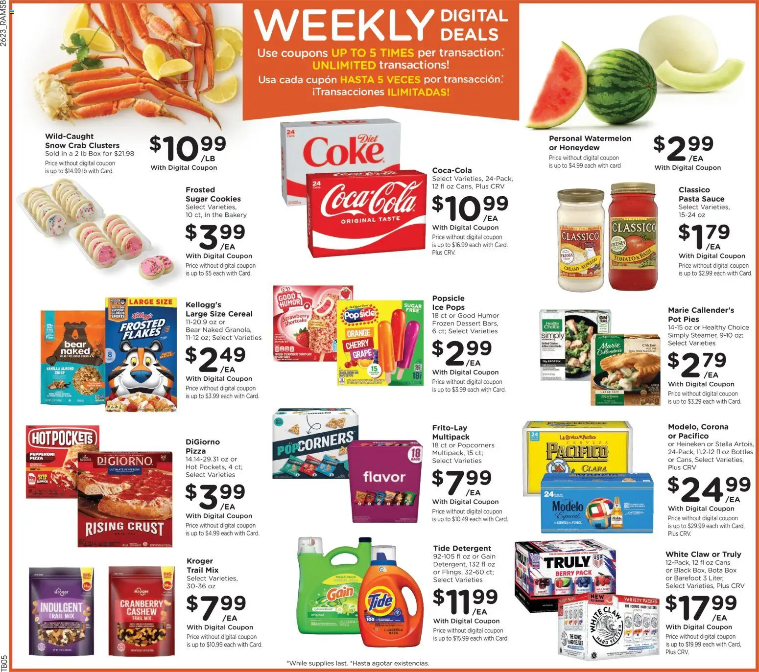Ralphs Weekly Ad - valid from 07/08/2026 | Page: 3 | Products: Box, Pizza, Sauce, Watermelon