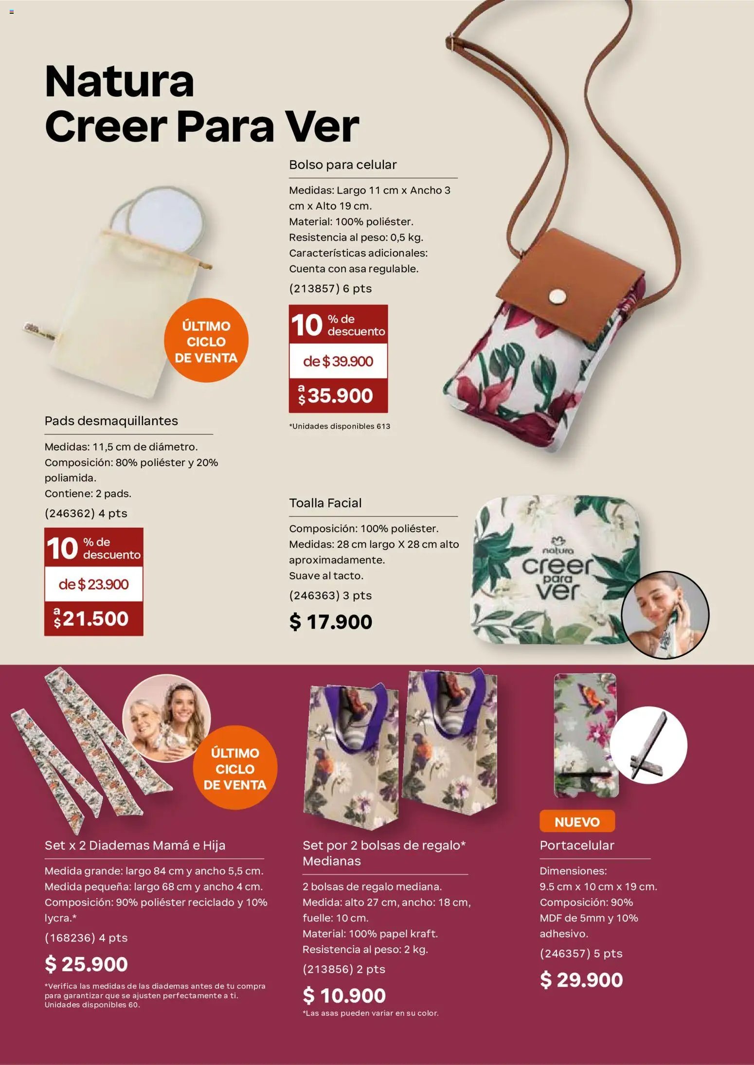Natura revista - valida desde el 02/09/2026 | Página: 171 | Productos: Bolso, Peso, Toalla