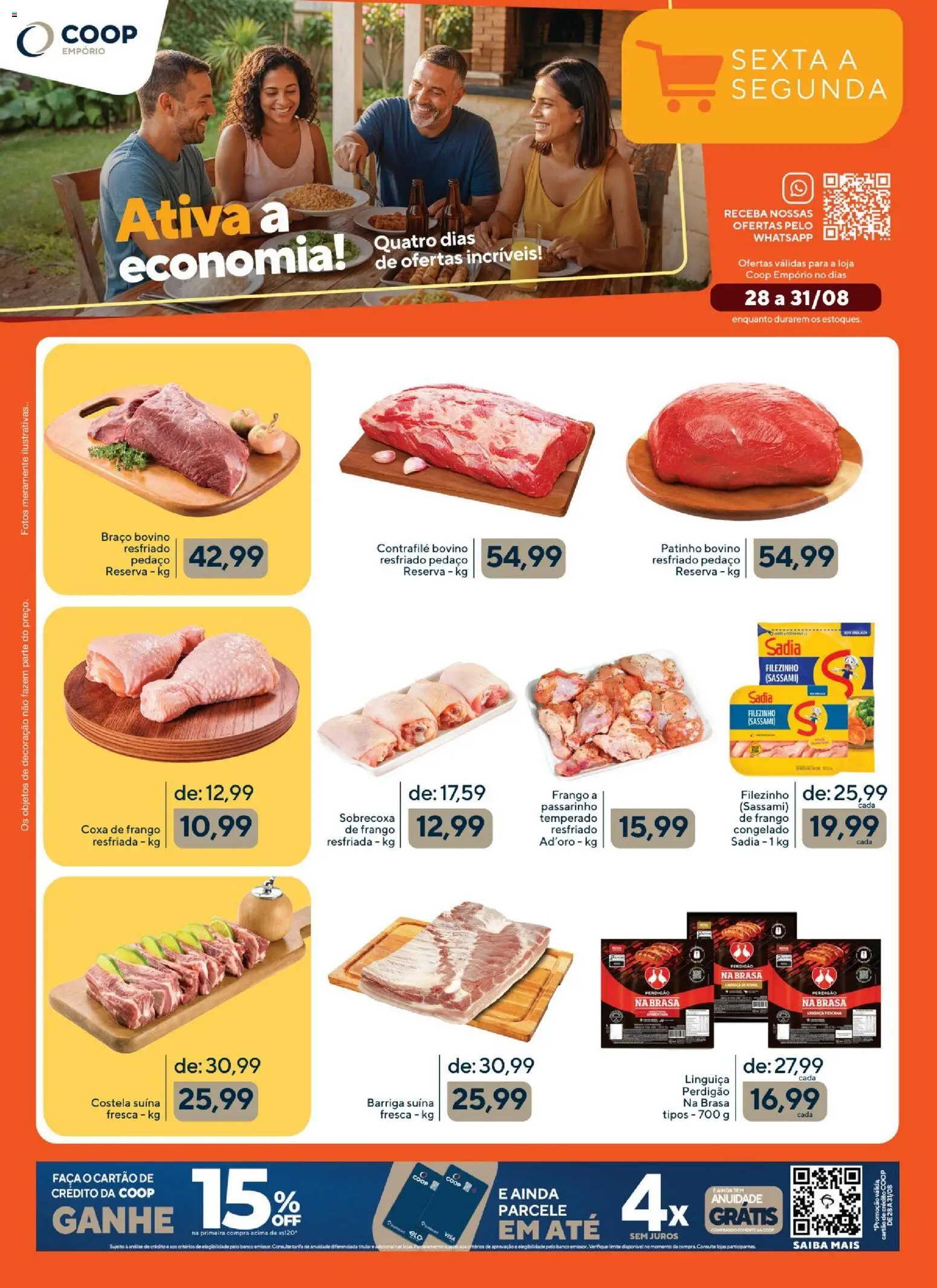 Coop Folheto - válido de 28/08/2026 | Página: 1 | Produtos: Banco, Coxa de frango, Faca, Frango resfriado
