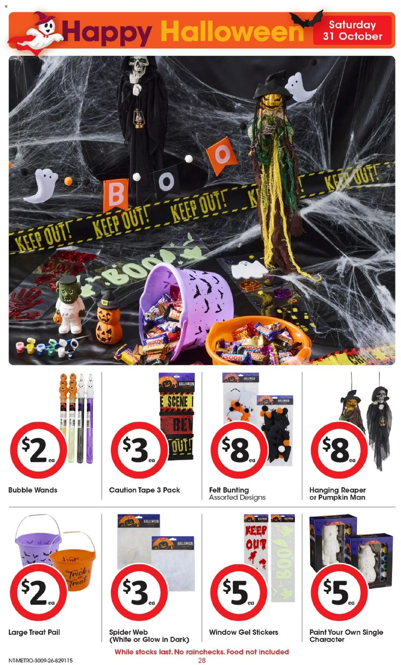 Coles catalogue - valid from 30/09/2026 | Page: 28 | Products: Food, Window, Pumpkin, Halloween decorations