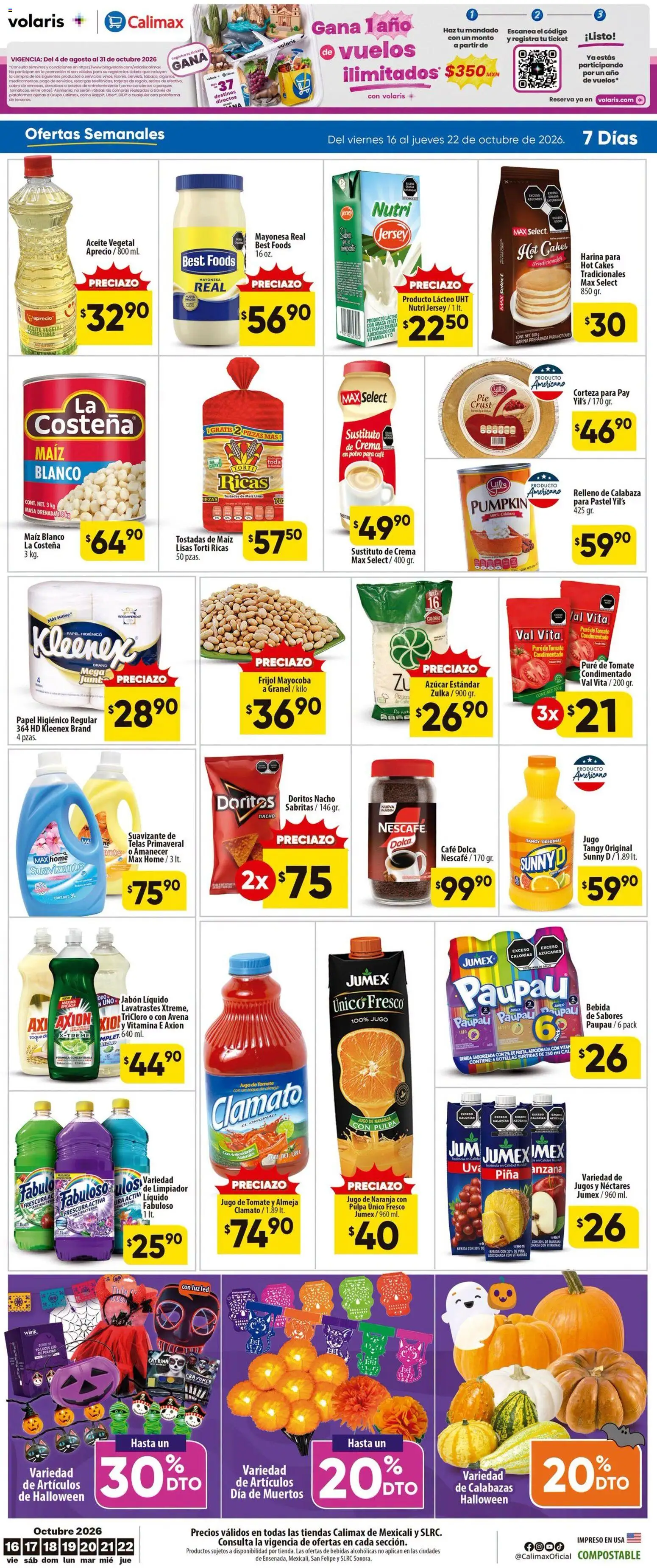 Nuevas ofertas de Calimax válidas en toda la República Mexicana desde el 16/10/2026. ¡Encuentra las mejores ofertas en Calimax folleto Mexicali y SLRC! | Página: 6