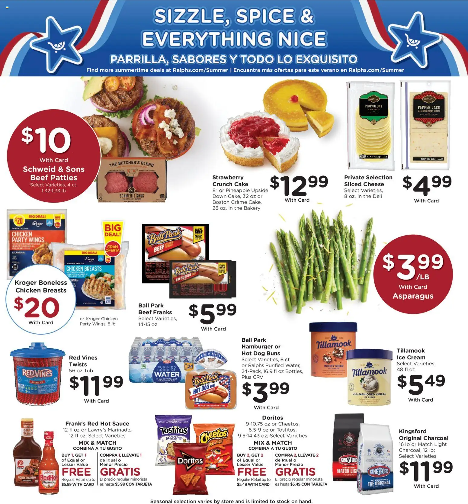 Ralphs Weekly Ad - valid from 08/05/2026 | Page: 12 | Products: Asparagus, Cheese, Water, Pepper