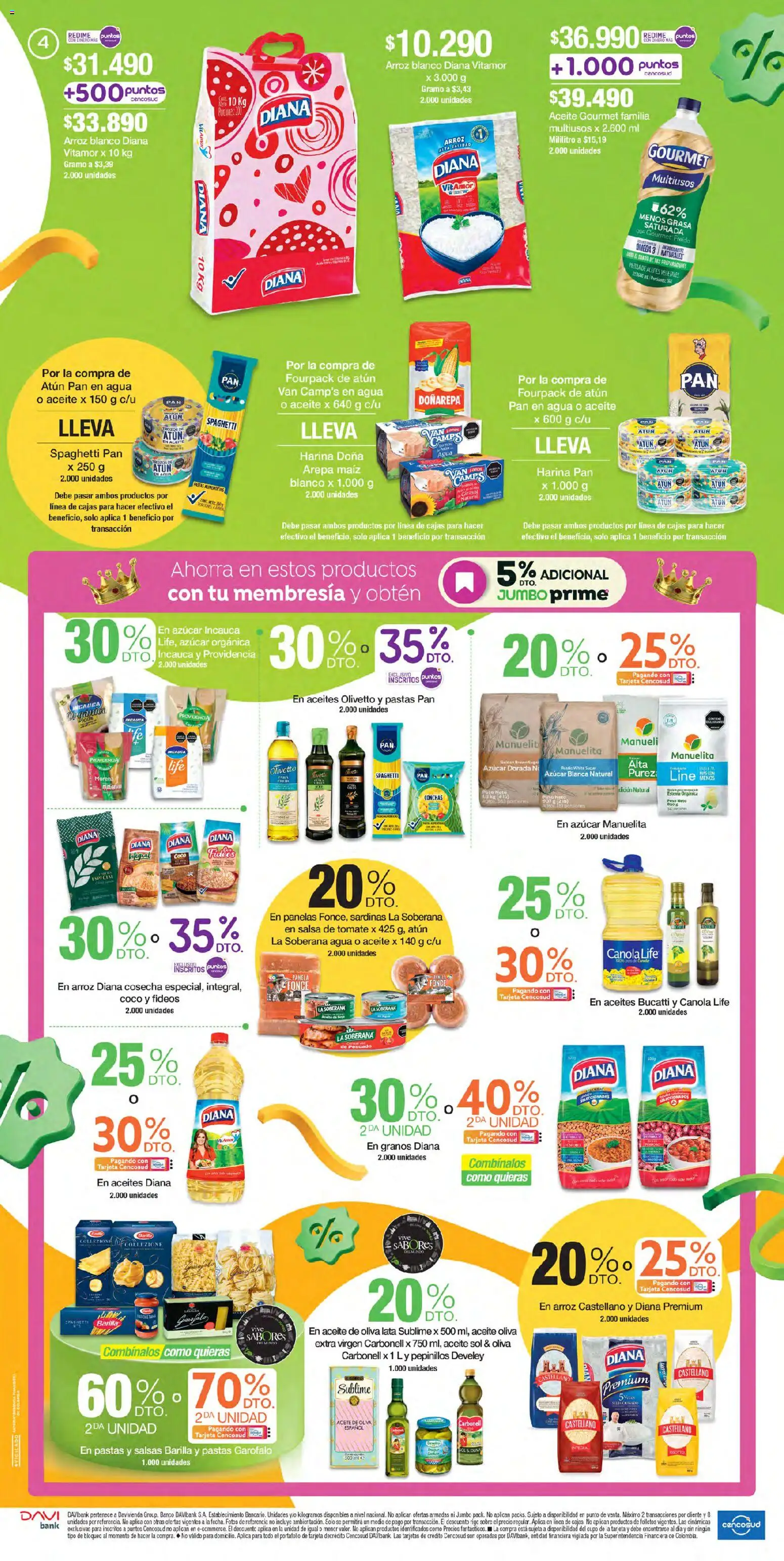 Jumbo revista - valida desde el 24/09/2026 | Página: 4 | Productos: Atún, Omega 3, Banco, Panela