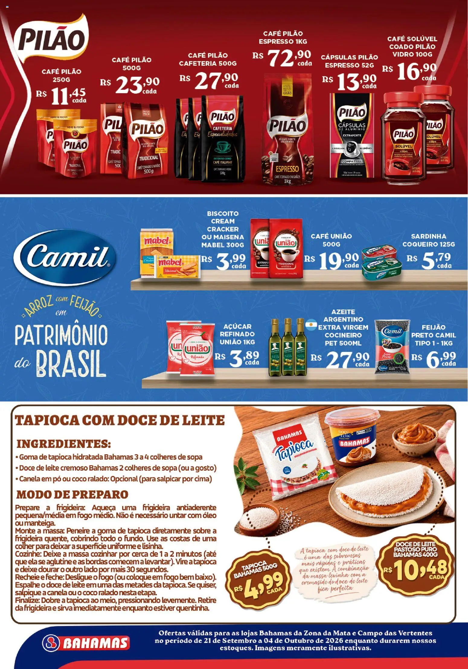 Bahamas Supermercados Folheto - válido de 21/09/2026 | Página: 4 | Produtos: Frigideira antiaderente, Especialidades, Café pilão, Café solúvel