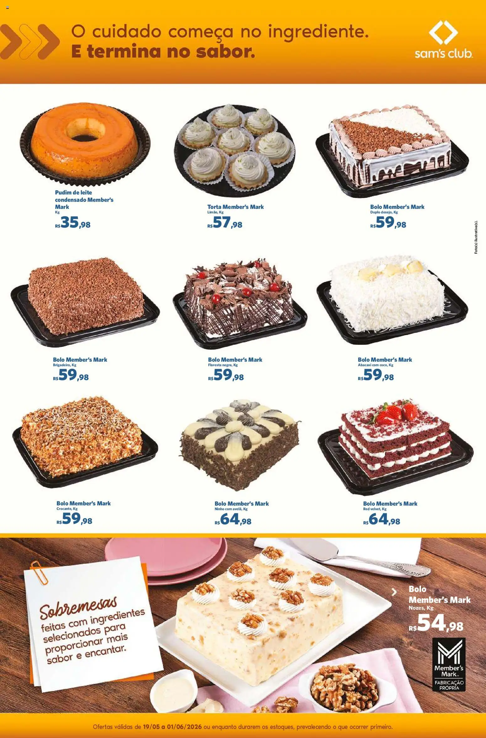 Sam's Club Folheto - válido de 19.05.2026 | Página: 6 | Produtos: Leite, Abacaxi, Bolo, Leite condensado