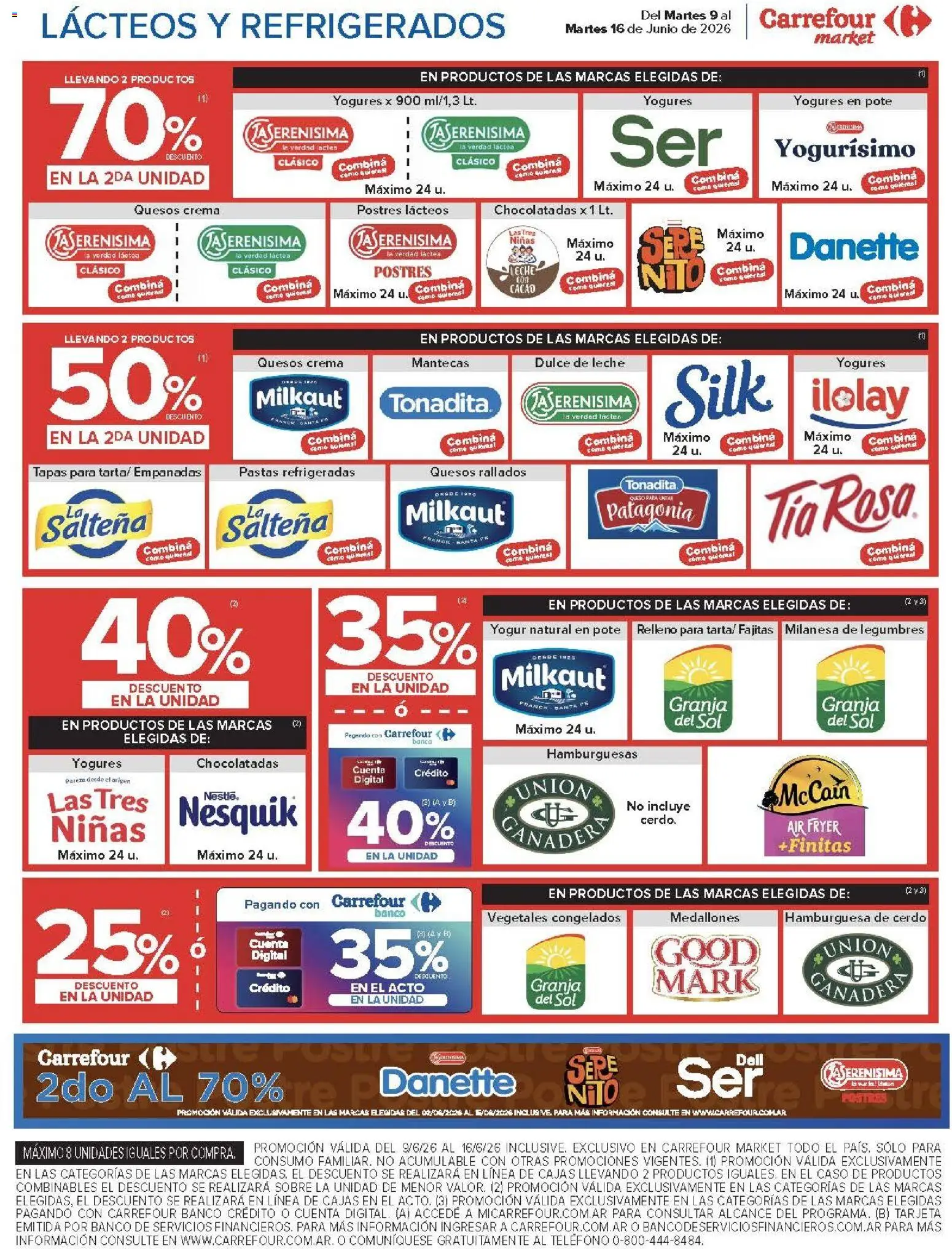 Carrefour ofertas │ válido desde el 09.06.2026 | Página: 51 | Productos: Dulce de leche, Leche, Queso, Cerdo