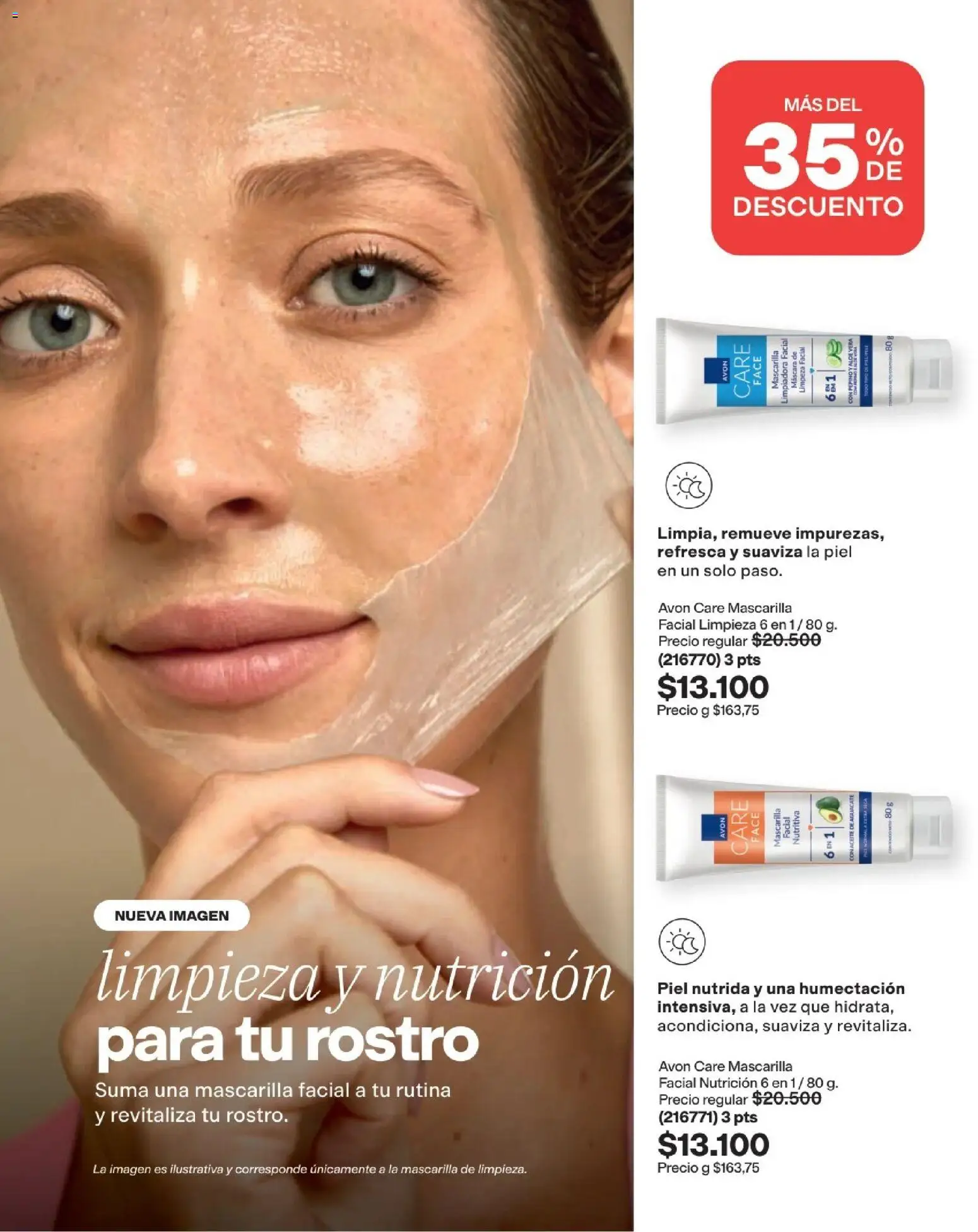 Avon revista - valida desde el 19/09/2026 | Página: 104 | Productos: Aguacate, Pepino, Aceite de aguacate, Mascarilla