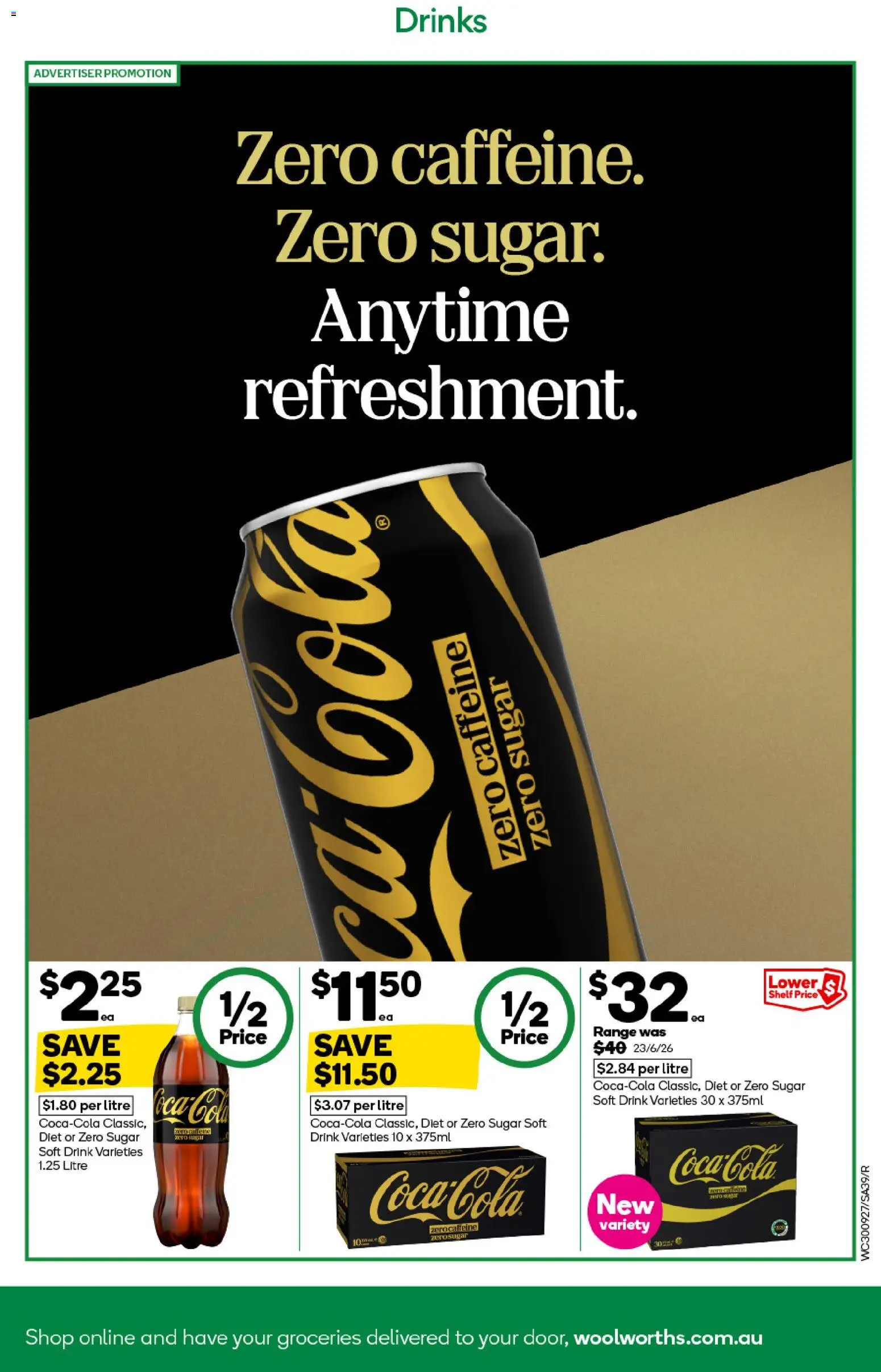 Woolworths catalogue - valid from 30/09/2026 | Page: 35 | Products: Shelf, Drinks, Coca Cola, Sugar