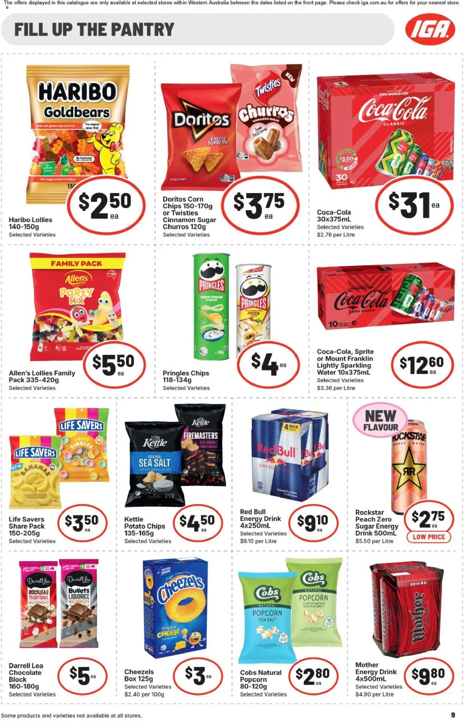 IGA catalogue - valid from 15/07/2026 | Page: 10 | Products: Milk, Lollies, Popcorn, Peach