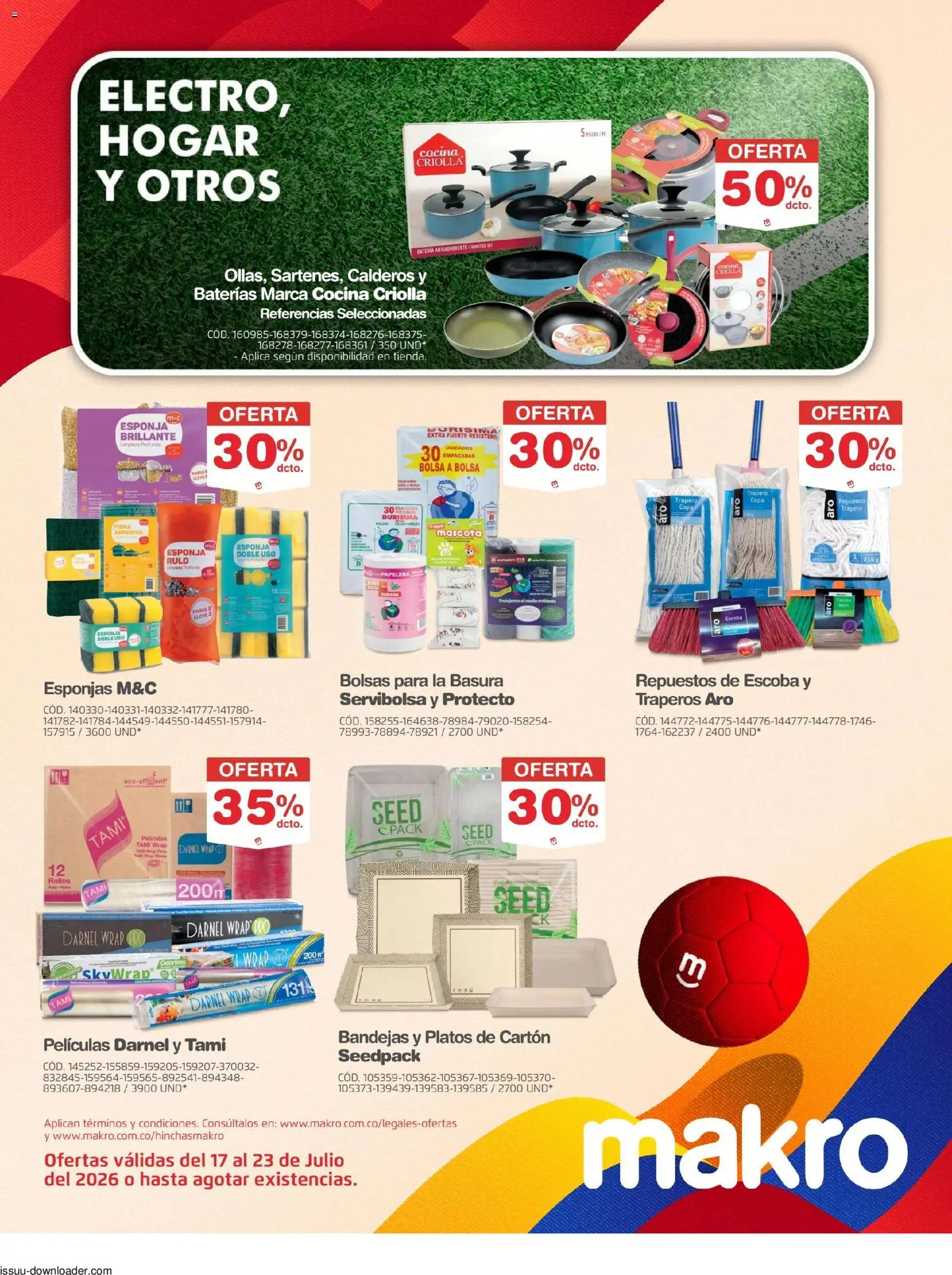 Makro revista - valida desde el 17/07/2026 | Página: 32 | Productos: Escoba, Cocina, Batería, Trapero
