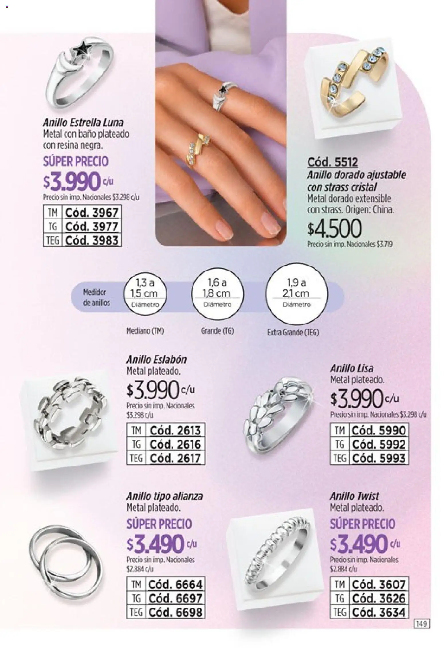Catálogo Amodil Campaña 12 │ válido desde el 30/06/2026 | Página: 149 | Productos: Anillo, Baño