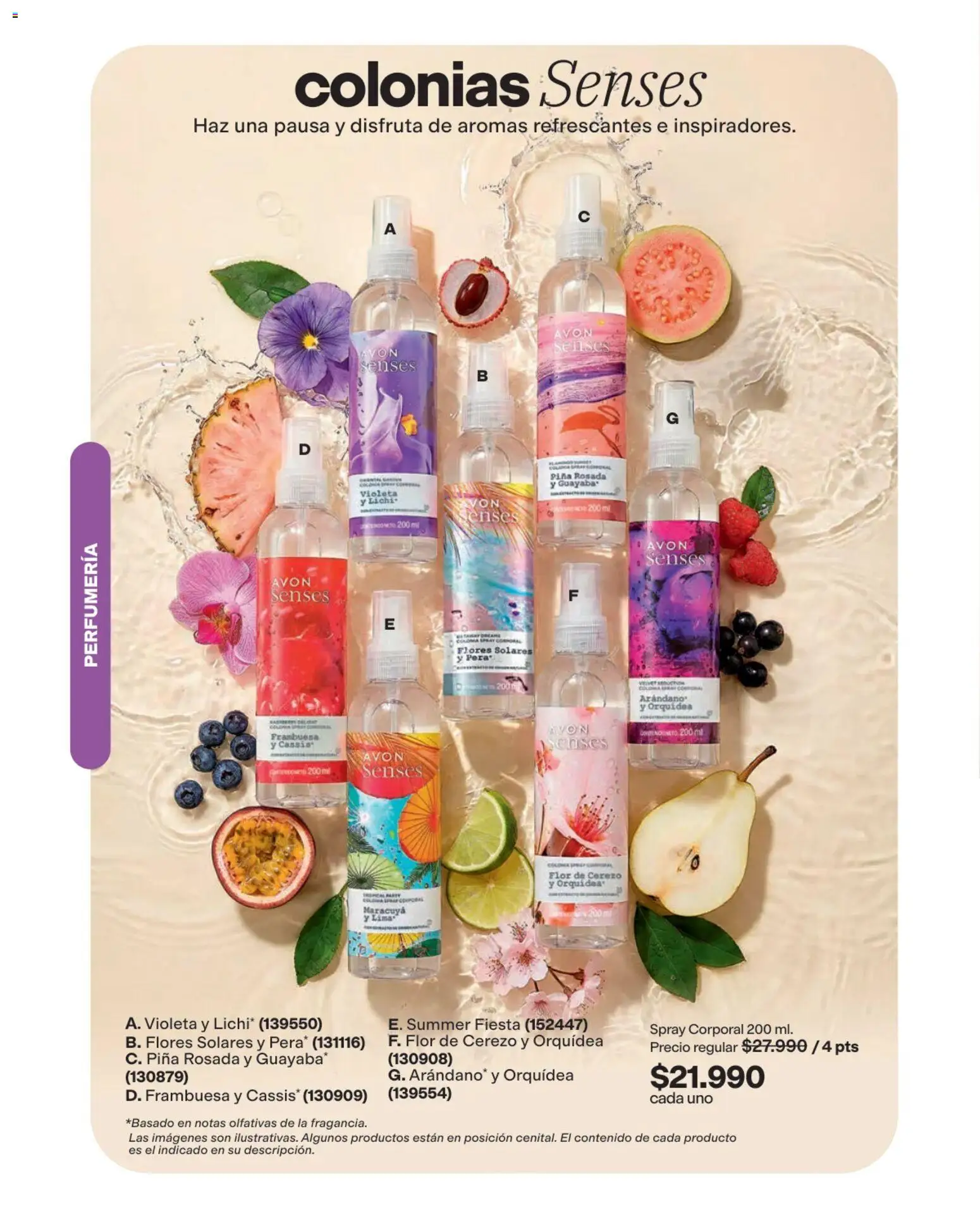 Avon revista - valida desde el 03/08/2026 | Página: 90 | Productos: Piña, Maracuyá, Orquídea, Fragancia