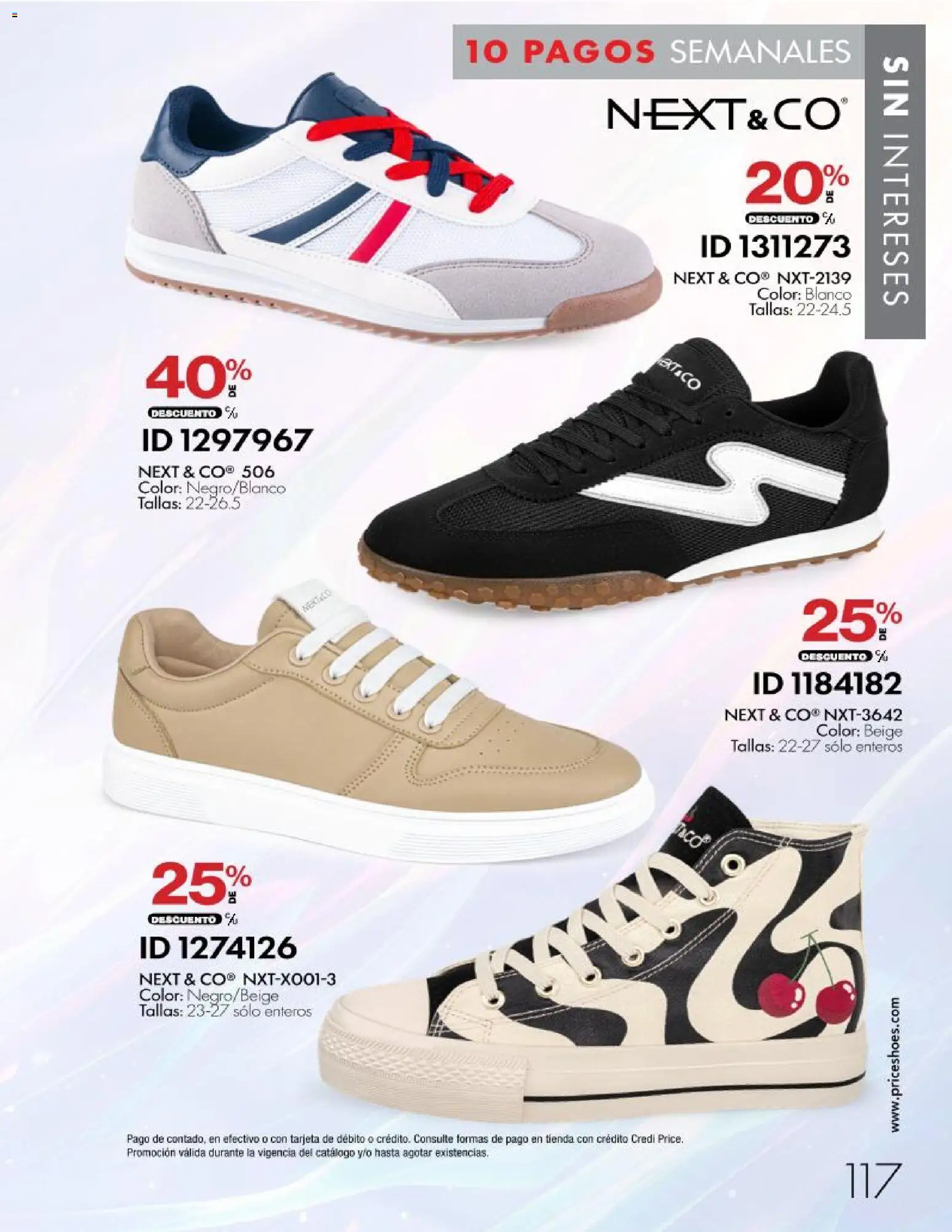 Nuevas ofertas de Price Shoes válidas en toda la República Mexicana desde el 28/10/2026. ¡Encuentra las mejores ofertas en Price Shoes catálogo 10 pagos sin intereses! | Página: 117