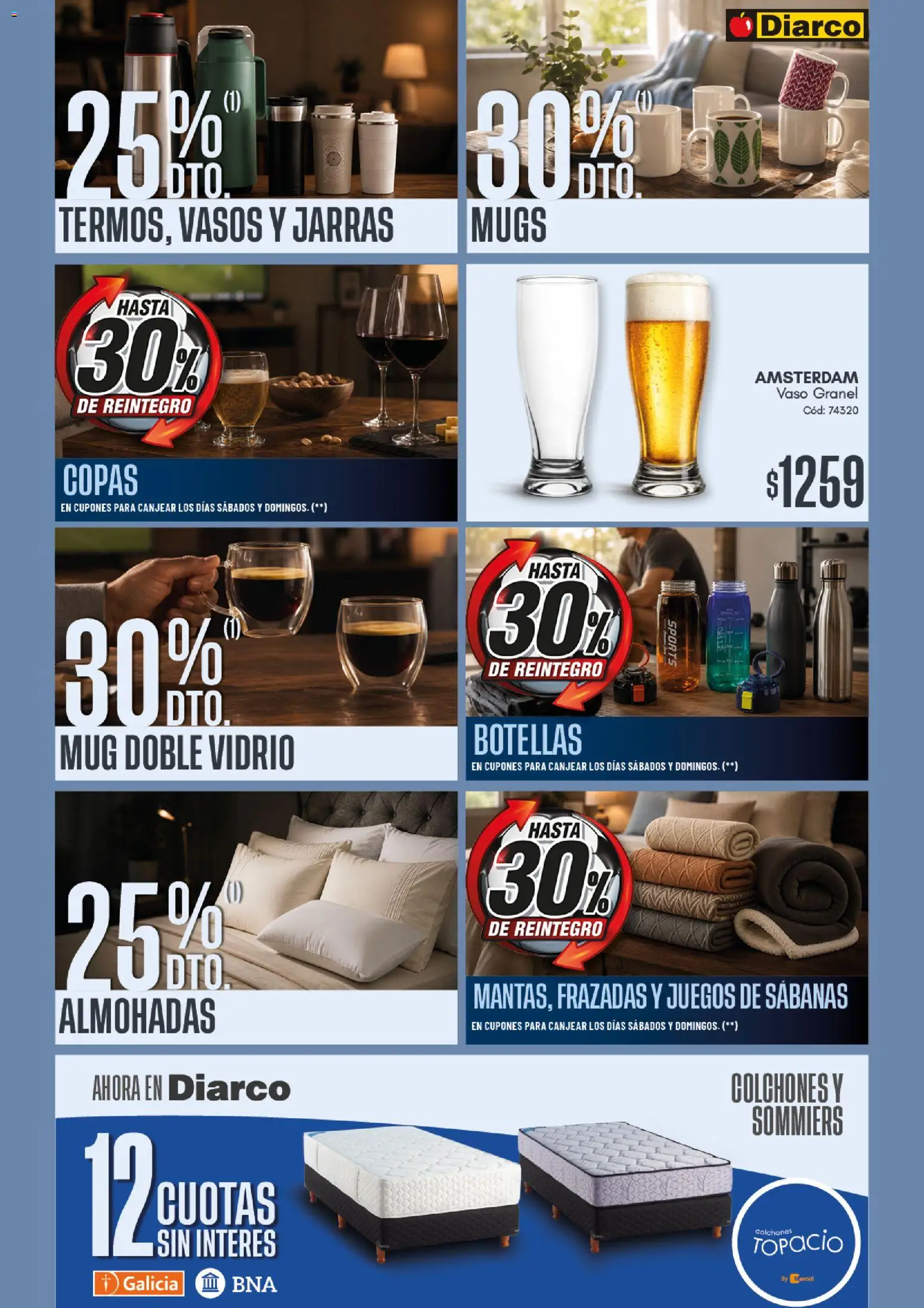 Diarco - Dia Del Padre Tdf │ válido desde el 08.06.2026 | Página: 2 | Productos: Sabanas, Vasos