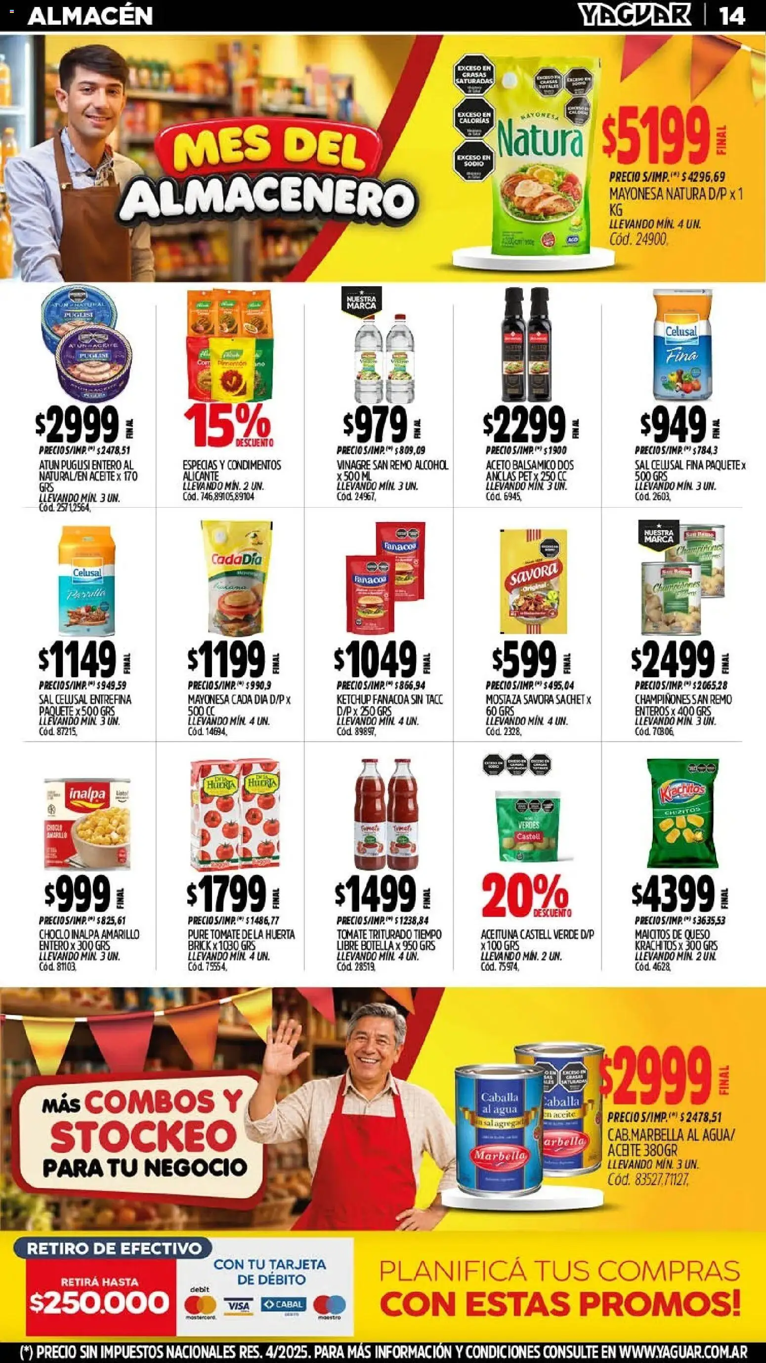 Yaguar - Oferta Semanal Mar del Plata │ válido desde el 21/09/2026 | Página: 14 | Productos: Ketchup, Sal, Pimentón, Caballa