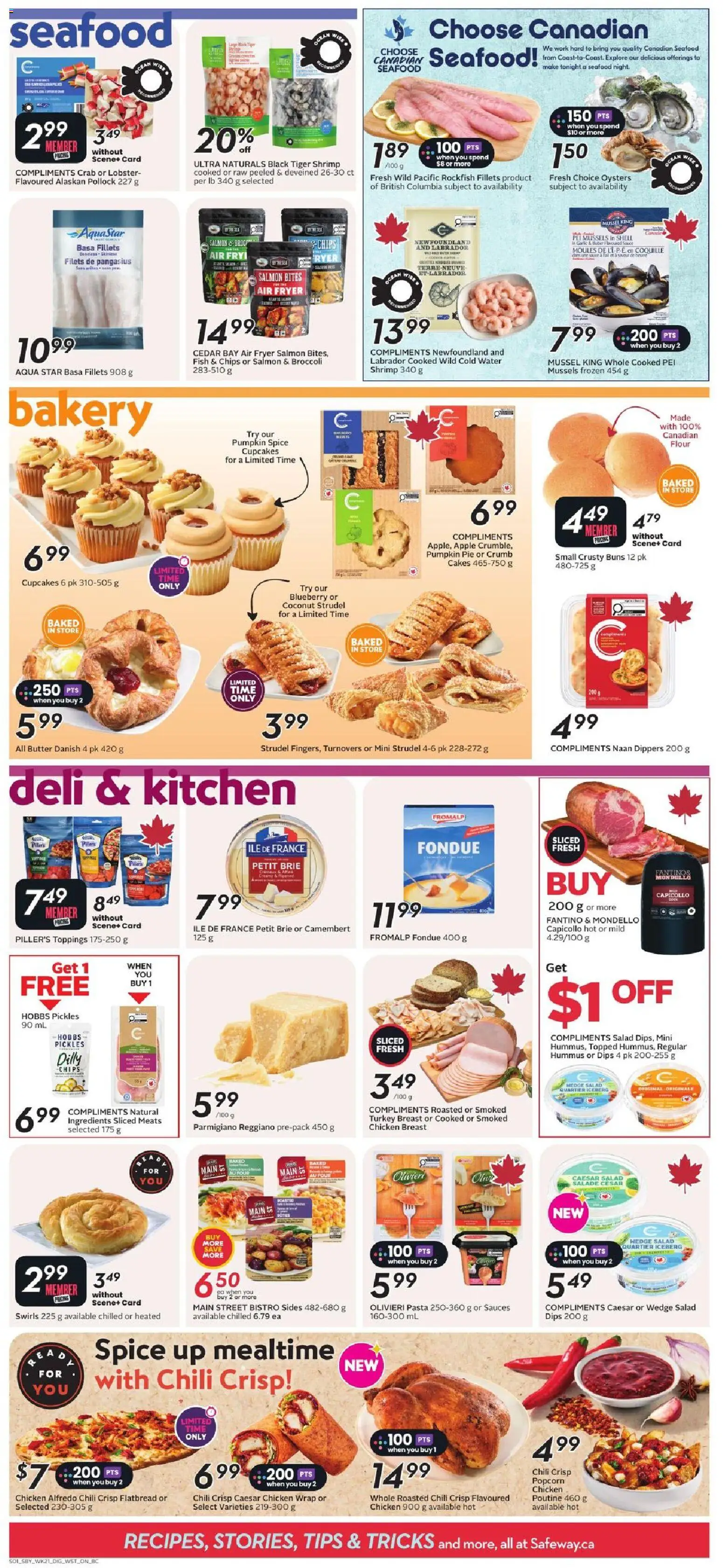 Safeway flyer valid from Sep 17, 2026 | Page: 8 | Products: Seafood, Chili, Sauces, Butter