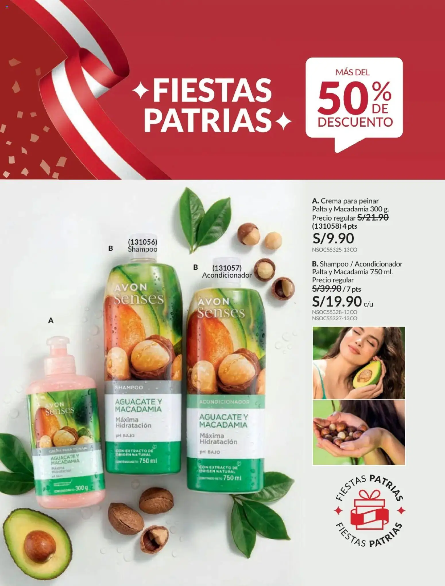 Catálogo Avon válido desde 01/07/2026 | Página: 174 | Productos: Shampoo, Acondicionador, Crema