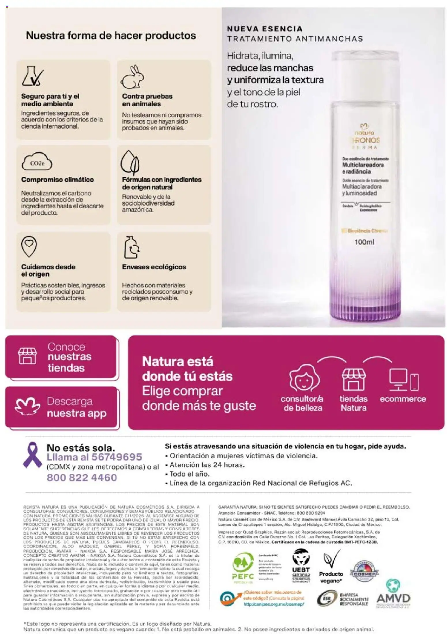 Nuevas ofertas de Natura válidas en toda la República Mexicana desde el 10/07/2026. ¡Encuentra las mejores ofertas en Natura campaña 11 2026! | Página: 152 | Productos: Durazno, Ingredientes, Té, Teléfono