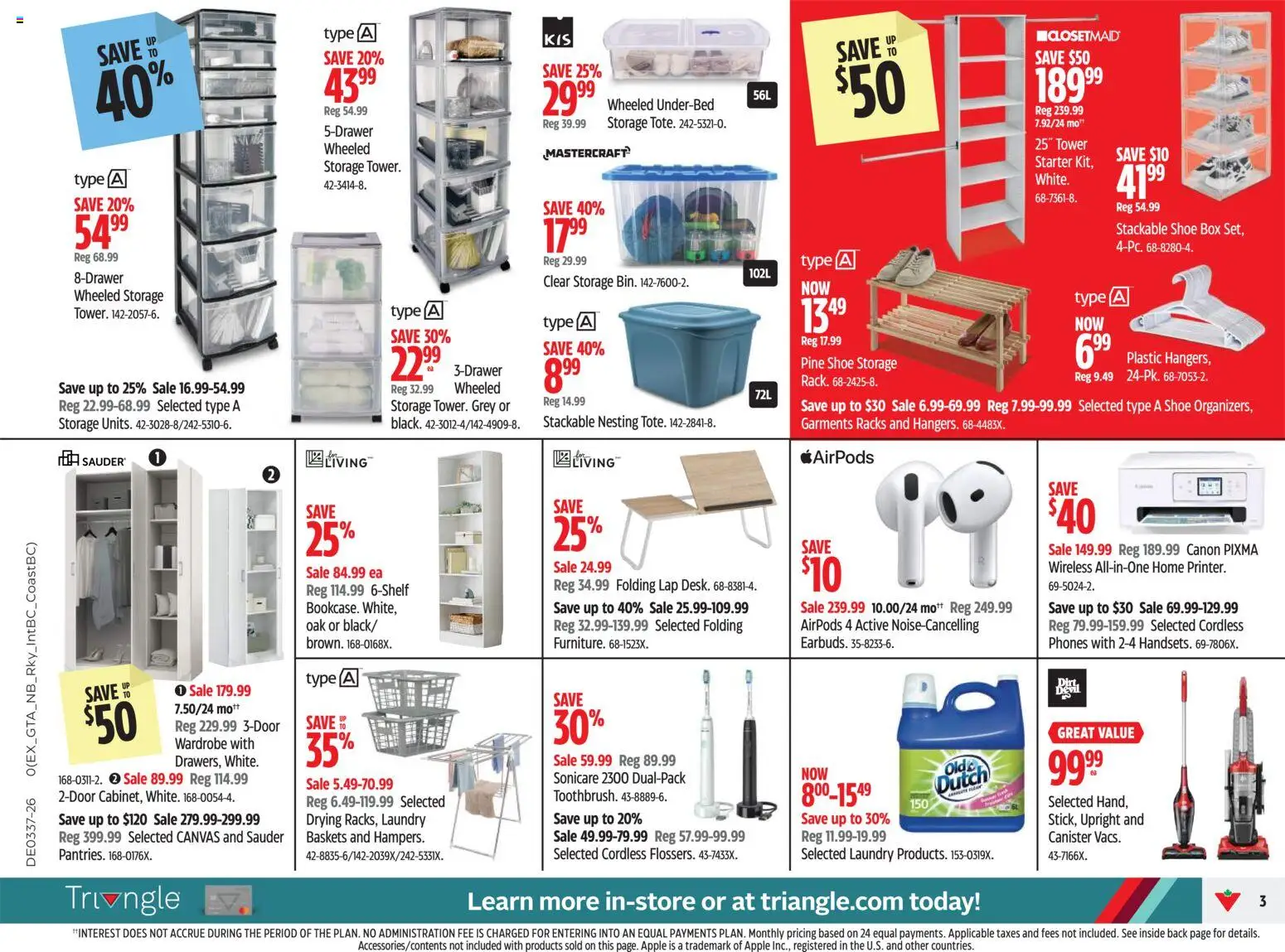 Canadian Tire flyer valid from Sep 10, 2026 | Page: 3 | Products: Wardrobe, Box