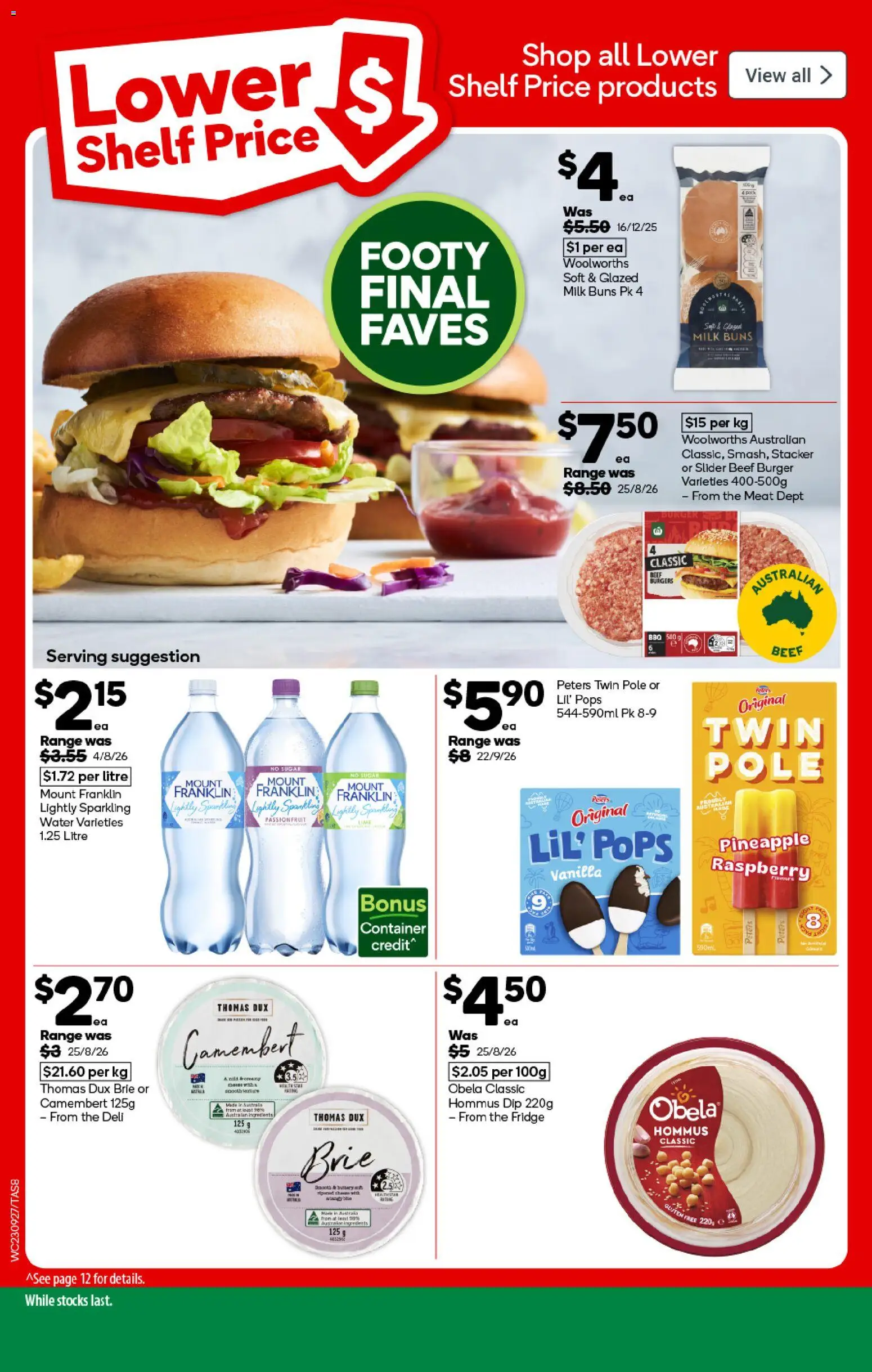 Woolworths catalogue - valid from 23/09/2026 | Page: 8 | Products: Milk, Lime, Raspberry, Fridge