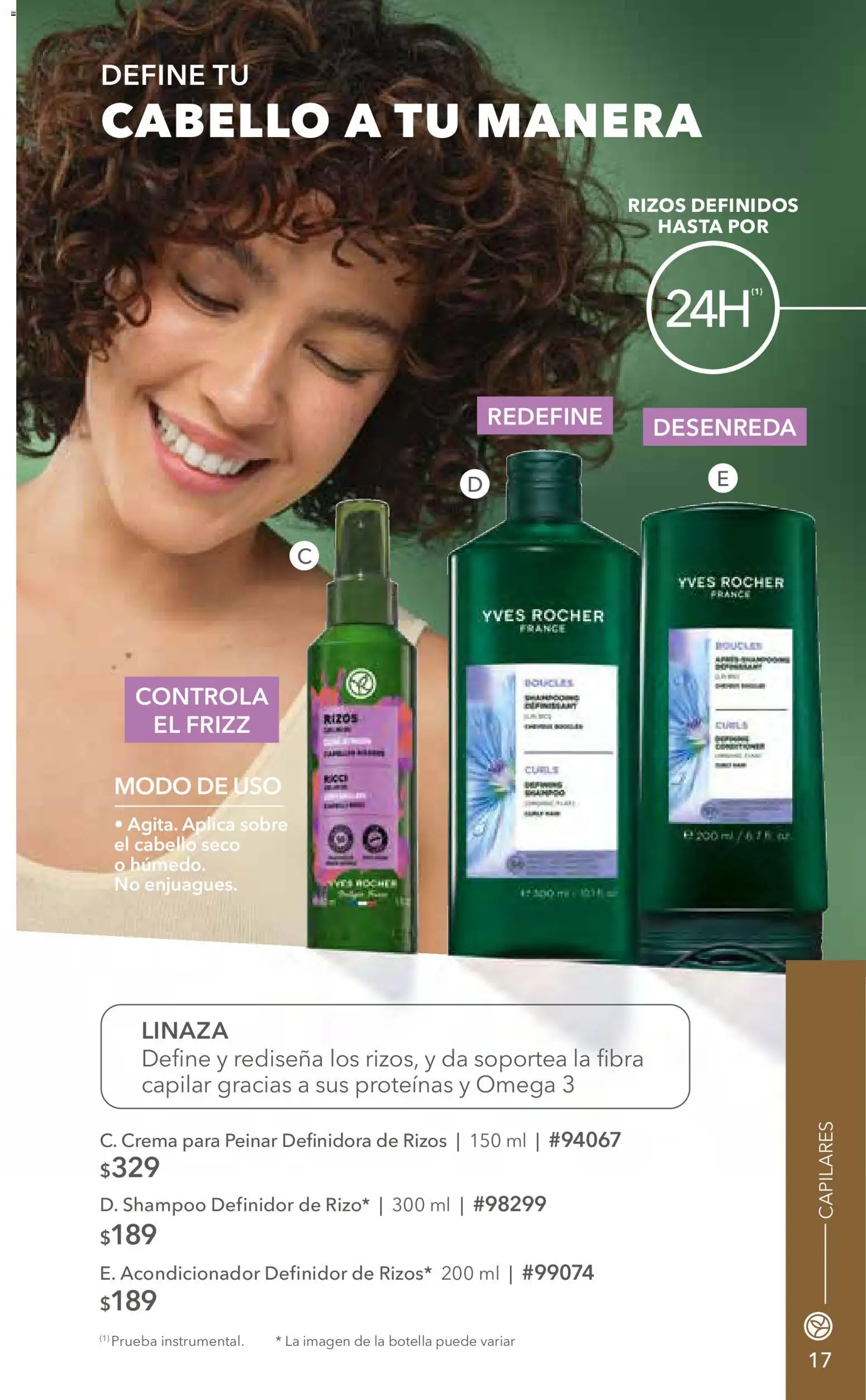 Nuevas ofertas de Yves Rocher válidas en toda la República Mexicana desde el 12.05.2026. ¡Encuentra las mejores ofertas en Yves Rocher campaña 7 2026! | Página: 17 | Productos: Crema, Botella, Acondicionador, Sobre