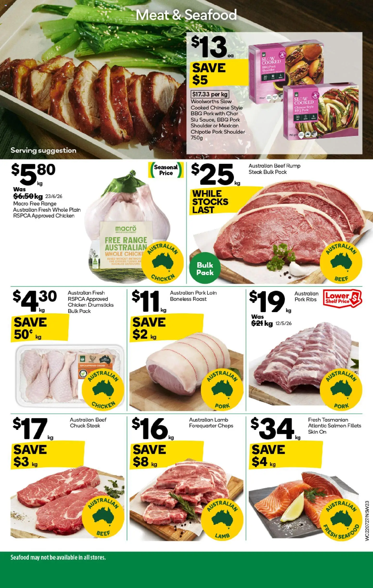 Woolworths catalogue - valid from 22/07/2026 | Page: 23 | Products: Shelf, Beef, Meat, Steak