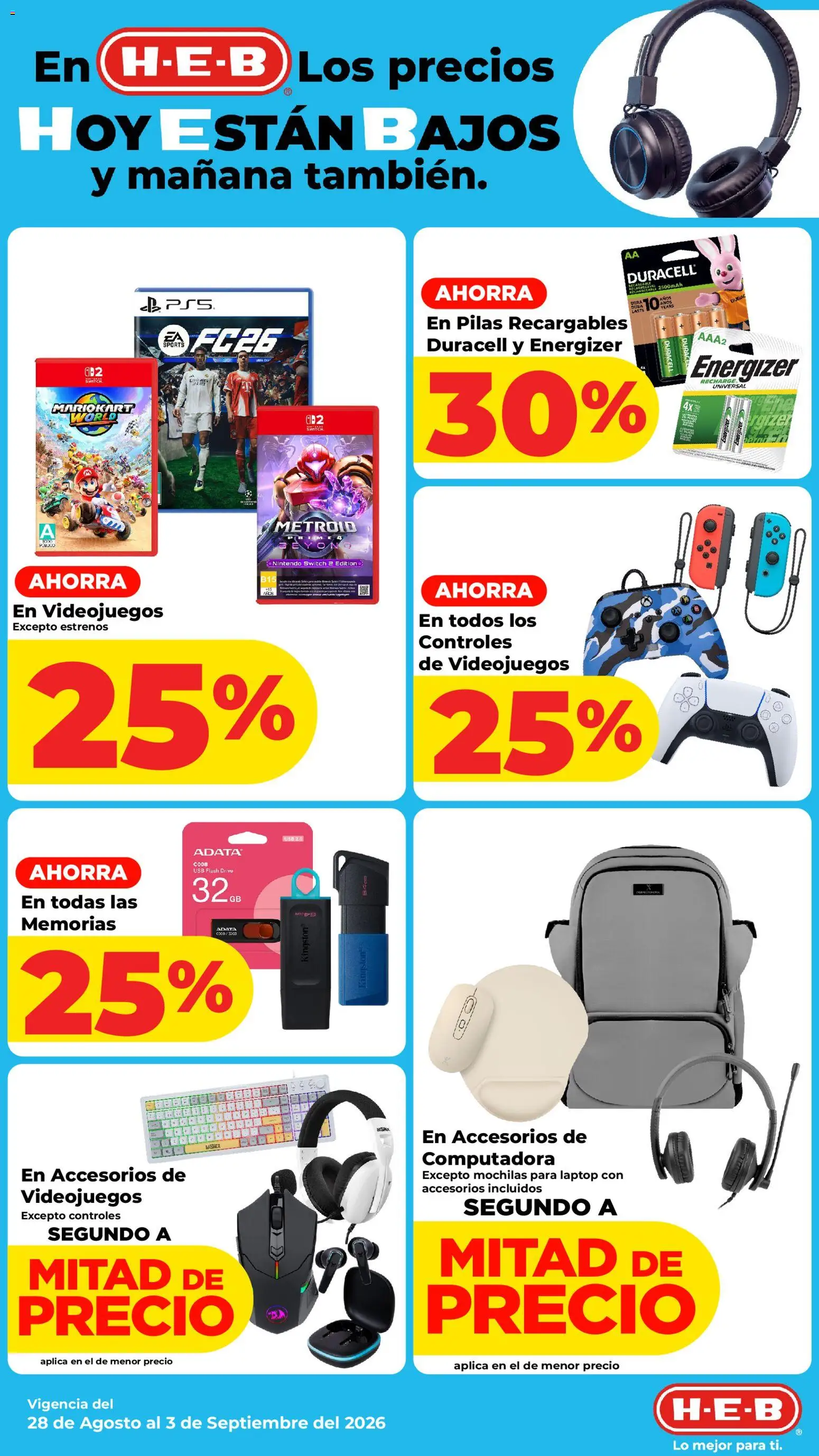 Nuevas ofertas de H-E-B válidas en toda la República Mexicana desde el 28/08/2026. ¡Encuentra las mejores ofertas en H-E-B folleto! | Página: 23