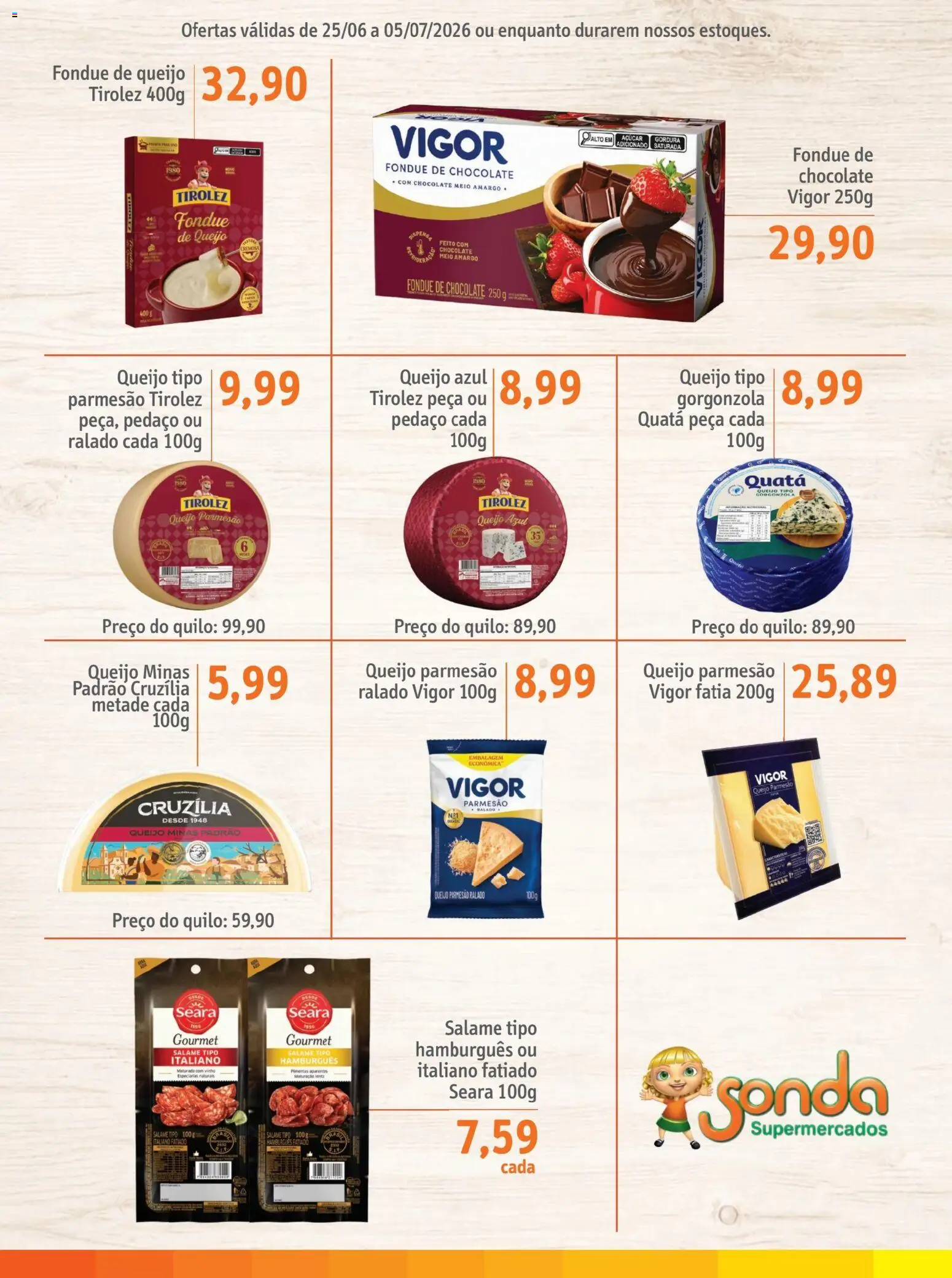 Sonda Folheto - válido de 25/06/2026 | Página: 3 | Produtos: Lente, Salame, Vinho, Queijo parmesão