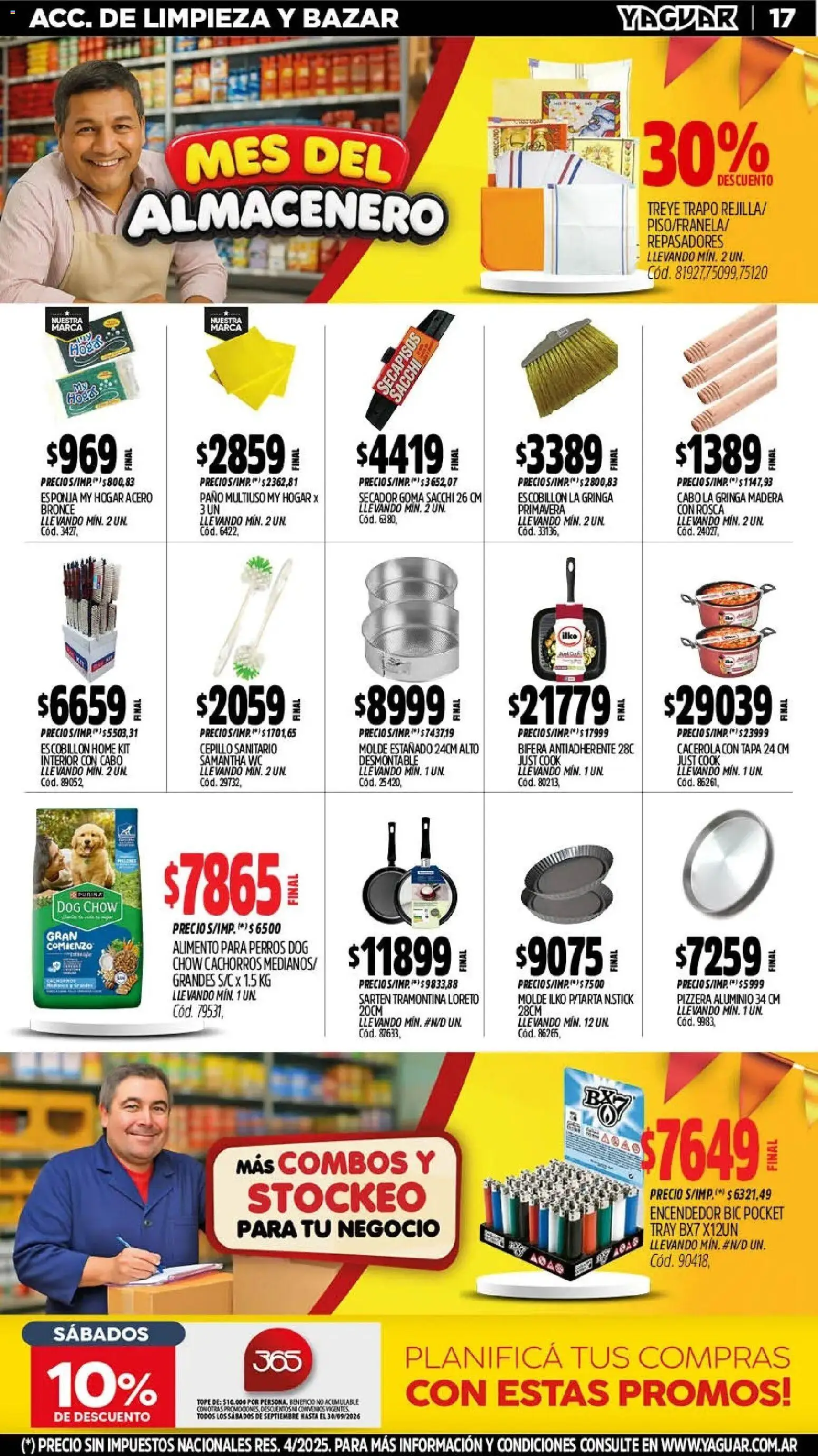 Yaguar - Oferta Semanal General Roca │ válido desde el 28/09/2026 | Página: 17 | Productos: Bifera, Sartén, Wc, Cepillo