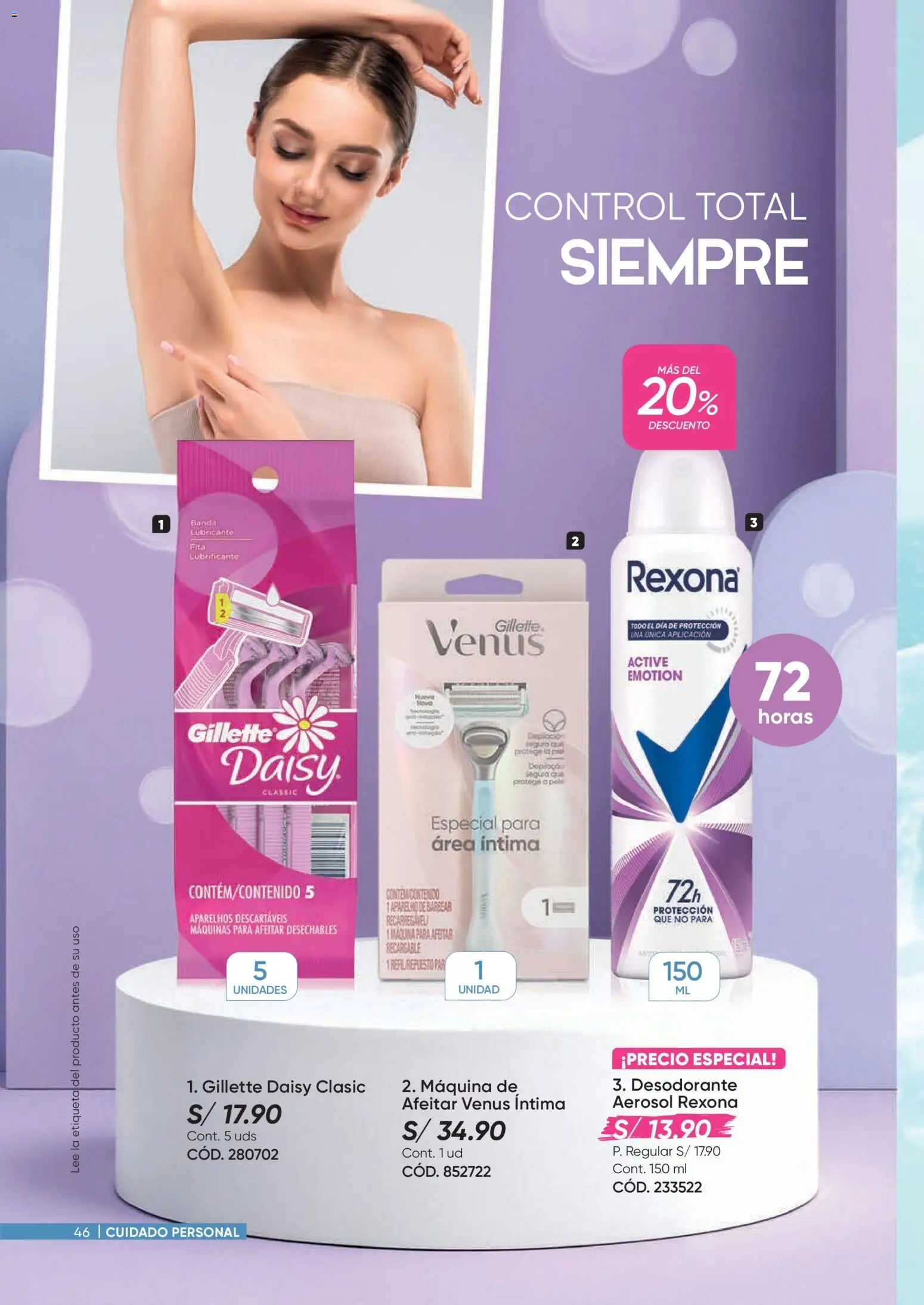 Catálogo Azzorti válido desde 09/03/2026 | Página: 46 | Productos: Desodorante, Lubricante