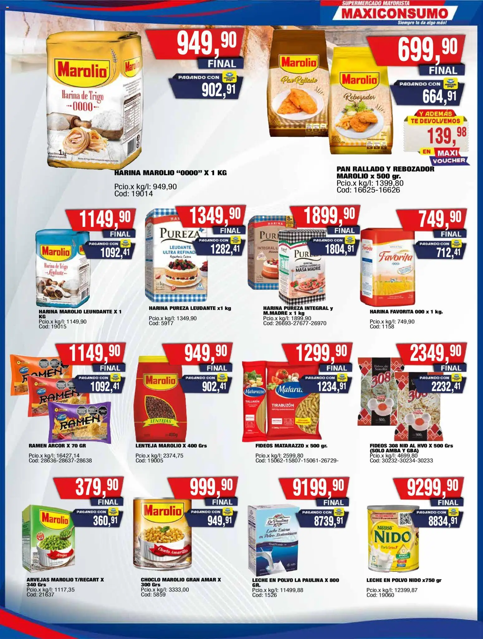 Maxiconsumo ofertas │ válido desde el 31/08/2026 | Página: 4 | Productos: Lentejas, Polvo, Fideos, Pan rallado
