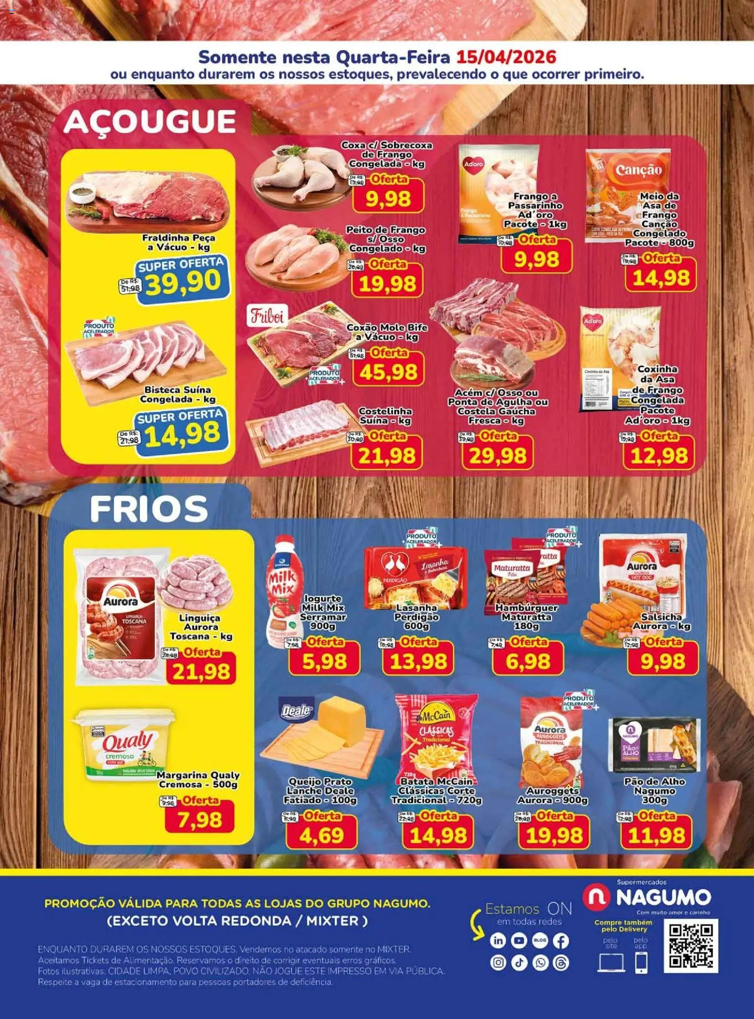 Nagumo Folheto - válido de 15.04.2026 | Página: 2 | Produtos: Alho, Salsicha, Acém, Lasanha