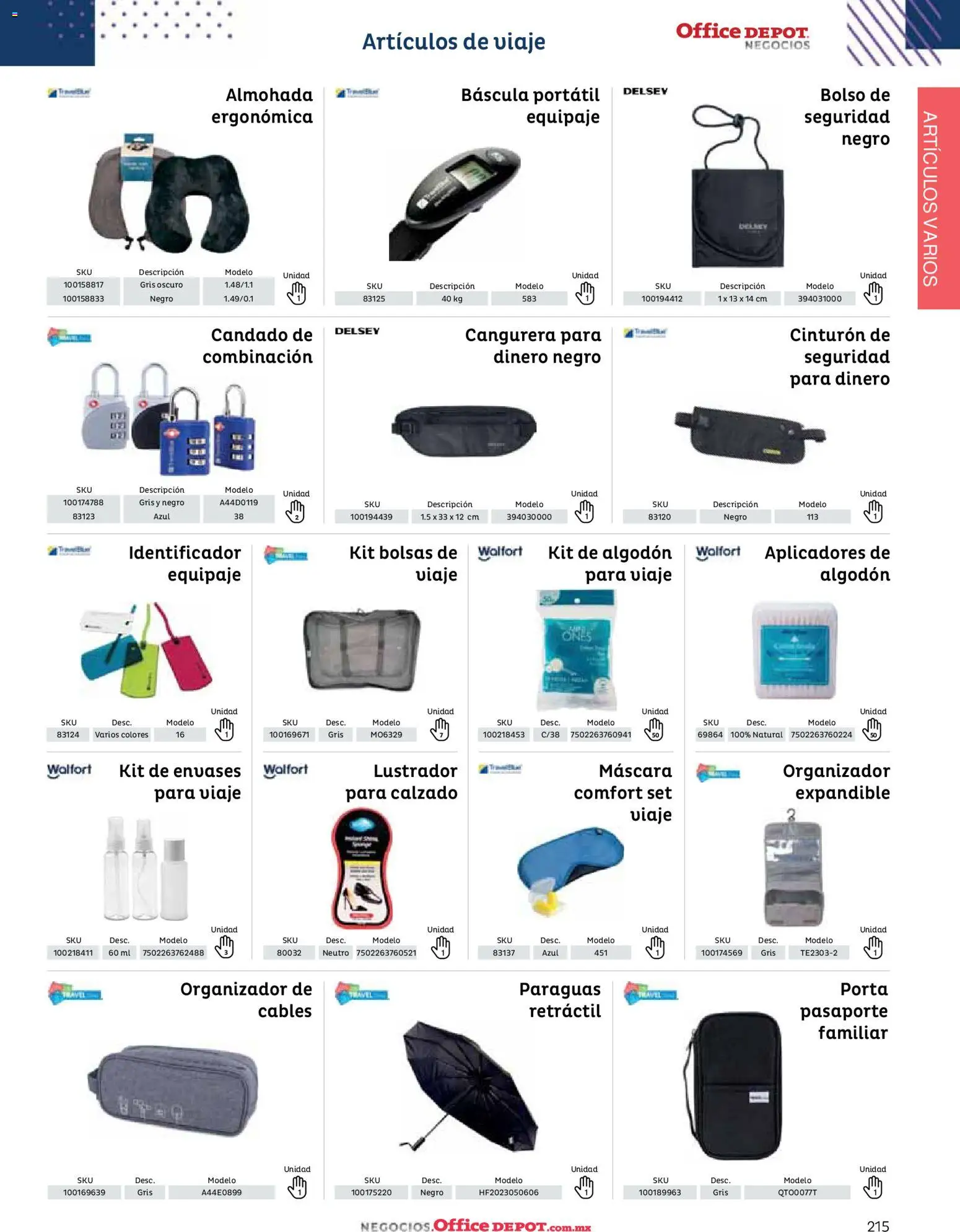 Nuevas ofertas de Office Depot válidas en toda la República Mexicana desde el 12/01/2026. ¡Encuentra las mejores ofertas en Office Depot catálogo 2026! | Página: 217 | Productos: Candado, Organizador, Lustrador, Almohada