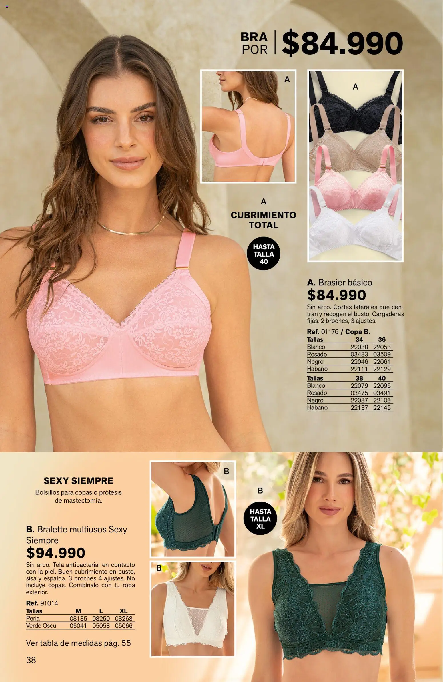 Leonisa revista - valida desde el 24/08/2026 | Página: 38 | Productos: Bolsillos, Brasier, Ropa