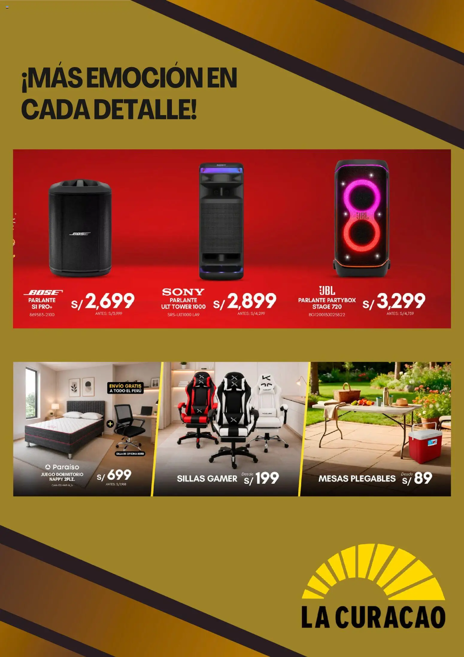 Catálogo La Curacao válido desde 20/07/2026 | Página: 5 | Productos: Silla, Juego, Parlante