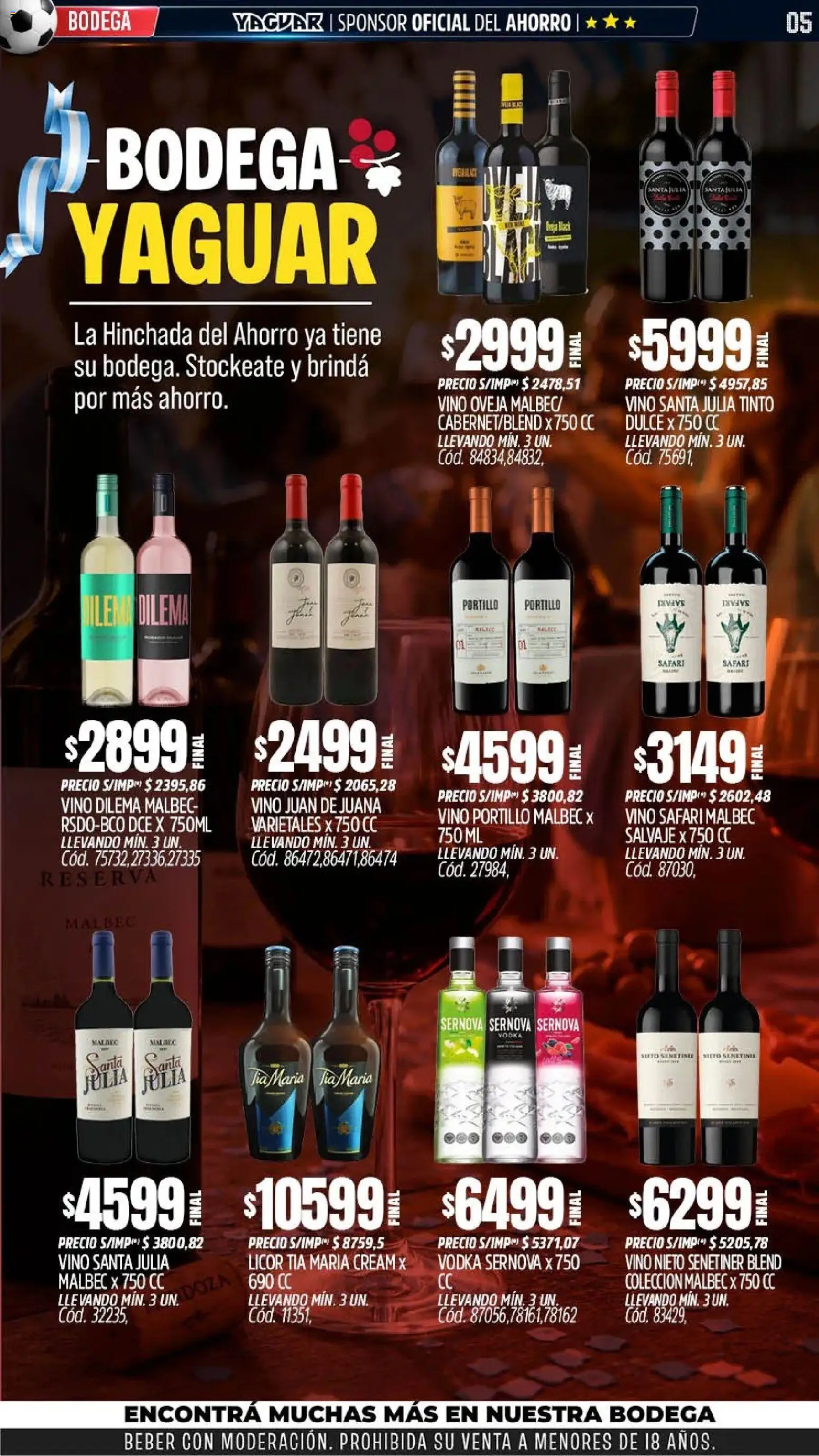 Yaguar - Oferta Semanal Misiones │ válido desde el 08.06.2026 | Página: 5 | Productos: Vodka, Vino