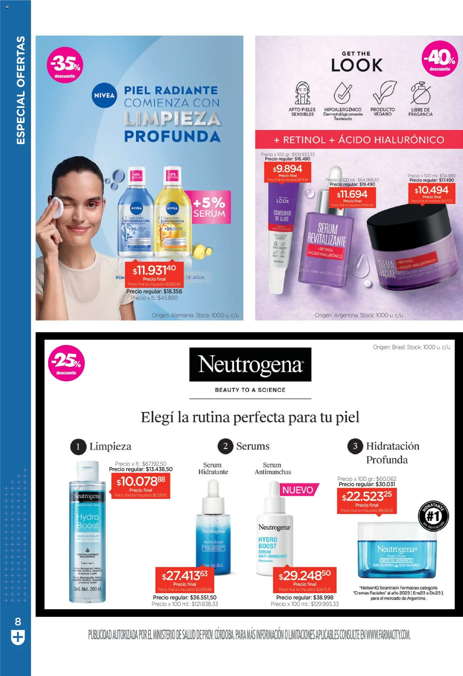 Farmacity catálogo │ válido desde el 30.04.2026 | Página: 8 | Productos: Fragancia, Contorno de ojos, Contorno, Agua